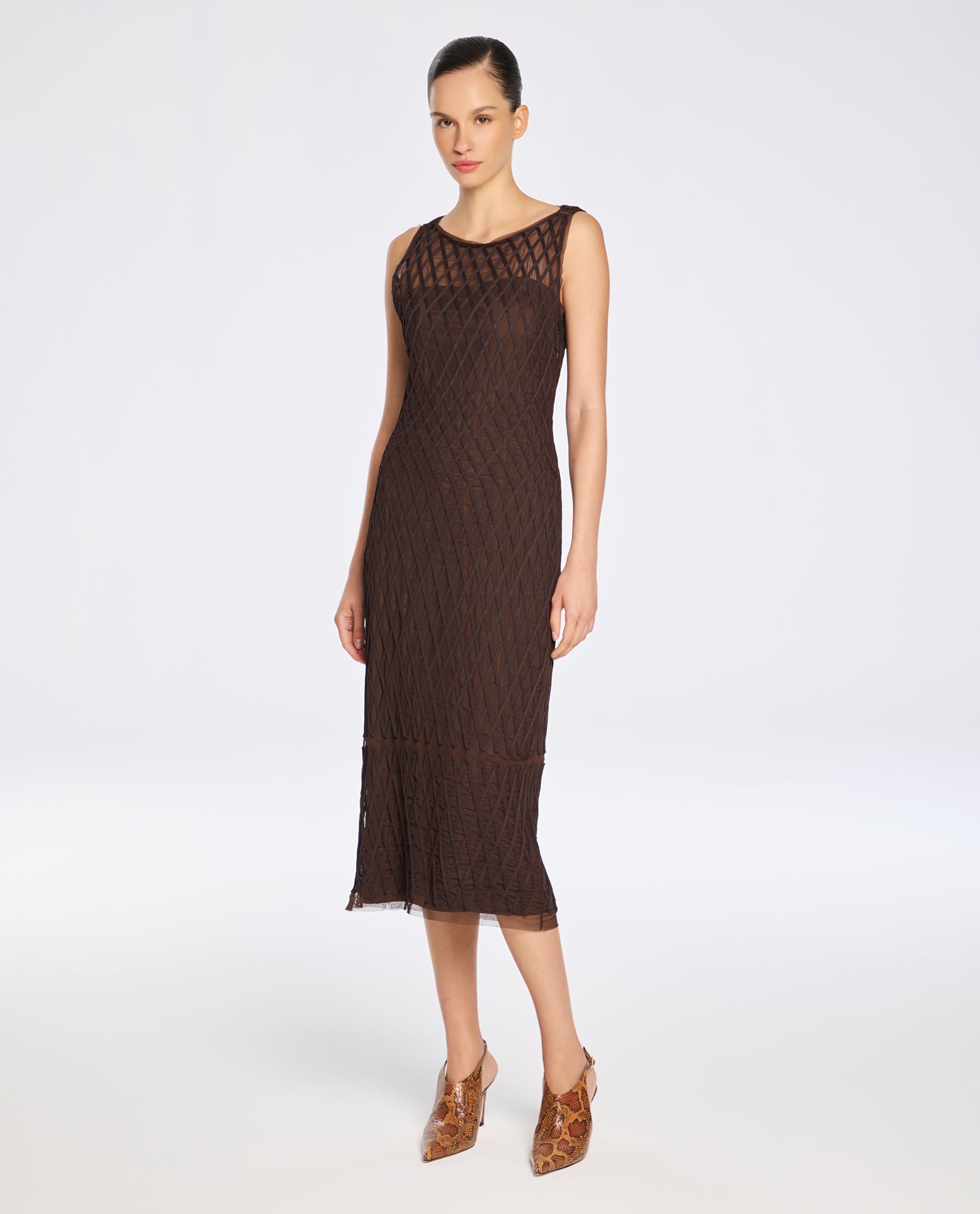 Vestido Lafort Bordado Layla Tela Block