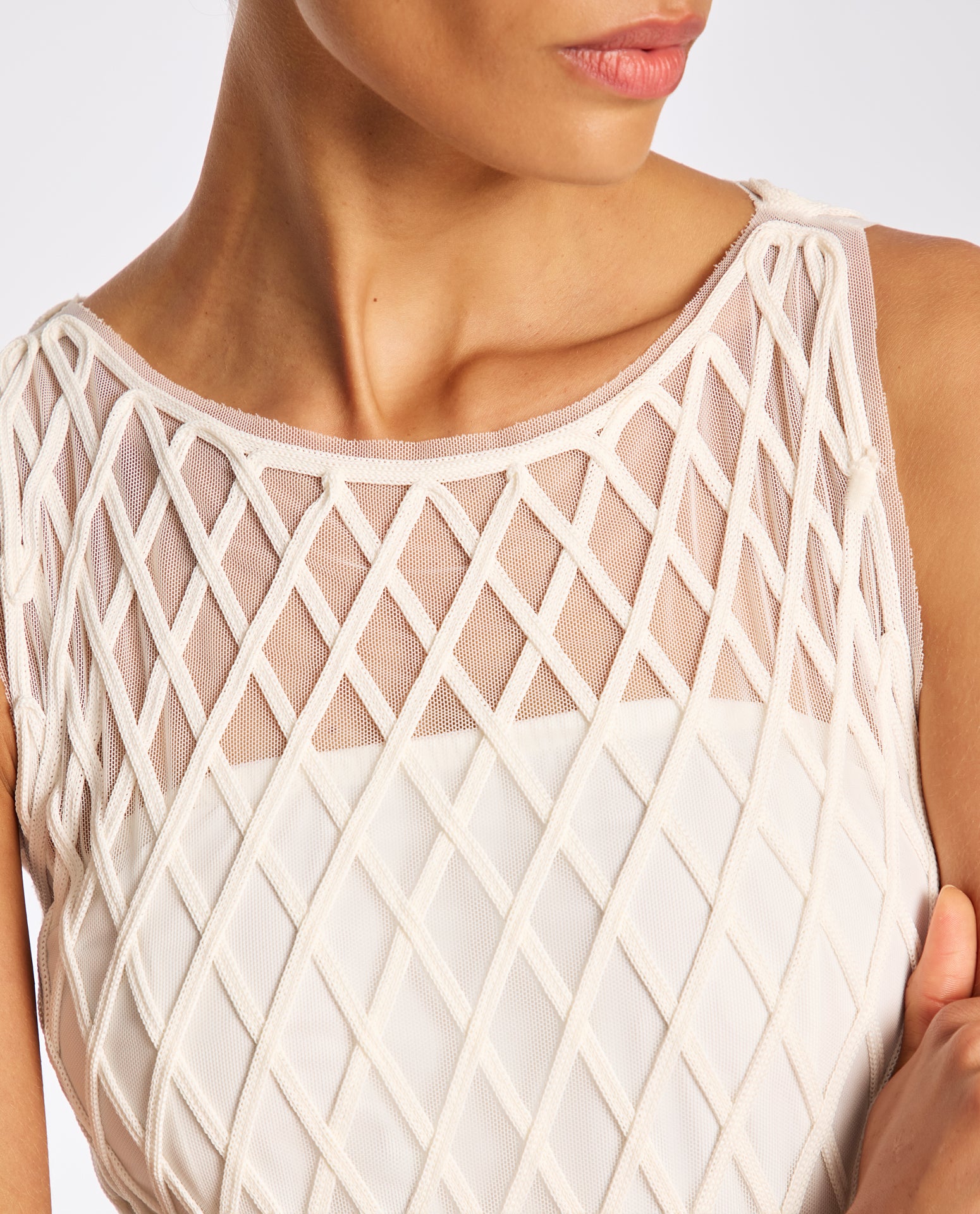 Vestido Lafort Bordado Layla Tela Block