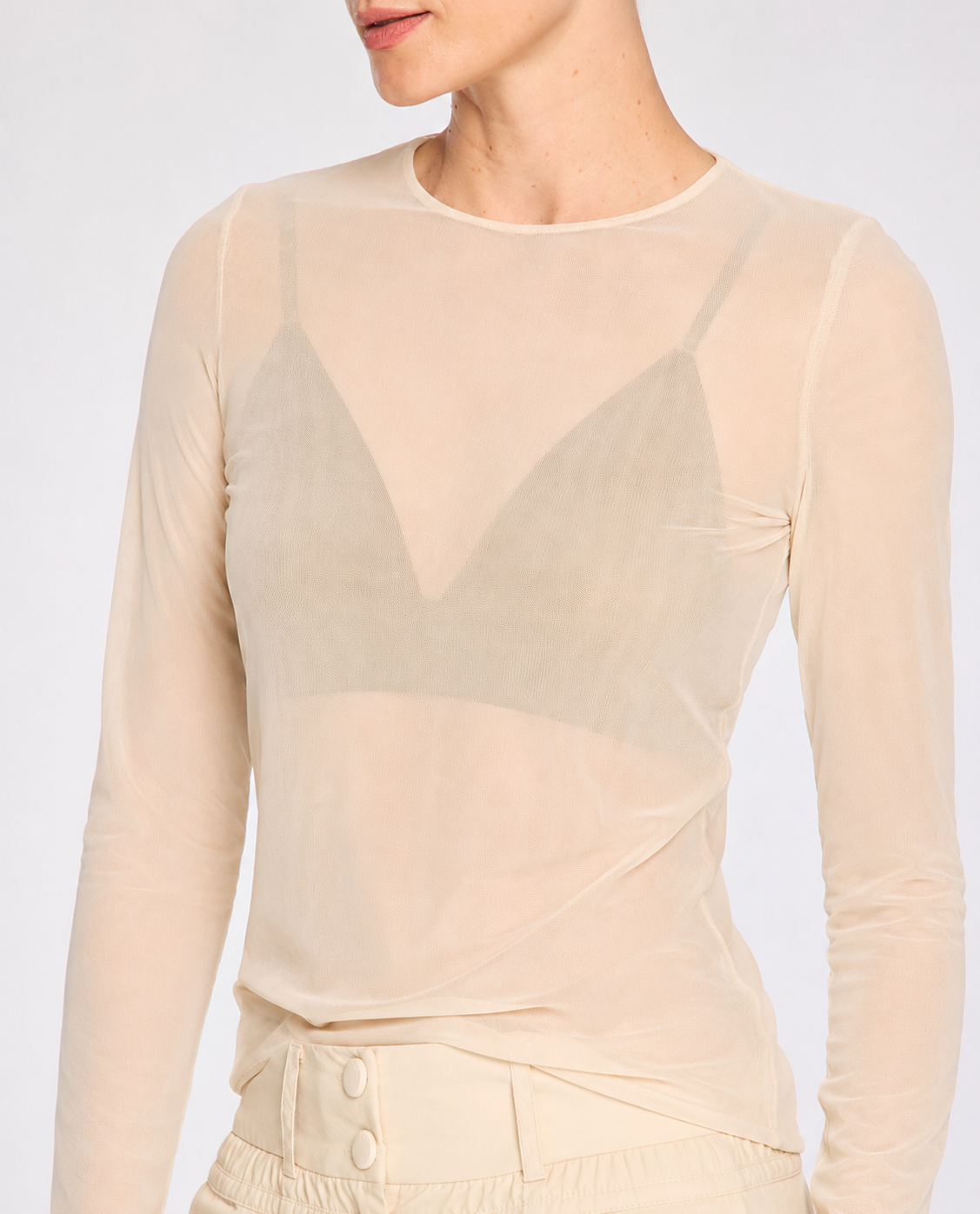 Blusa Lafort Manga Longa Luiza Tela Block - Light
