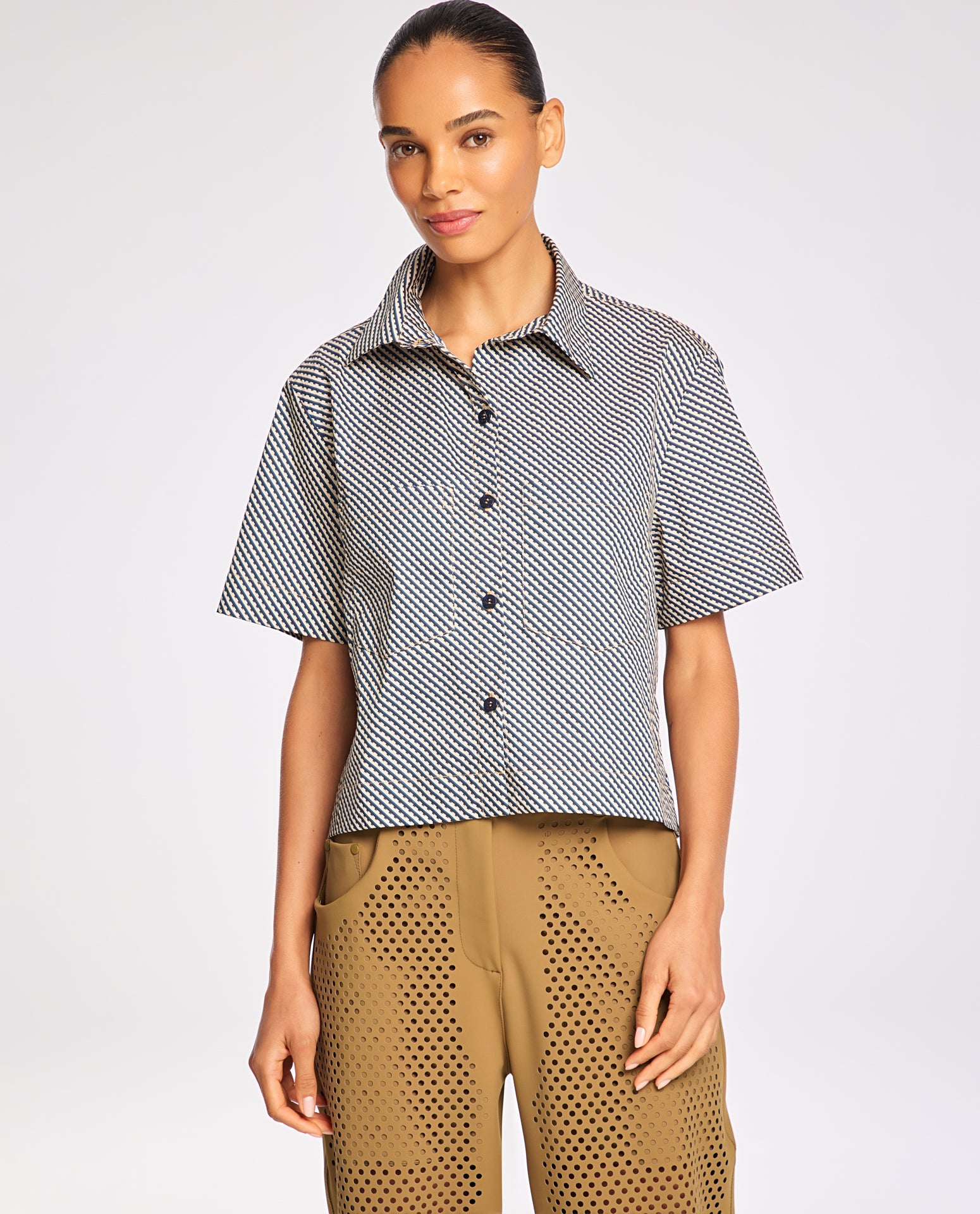 Camisa Lafort Manga Curta Leandra High Cotton Estampado