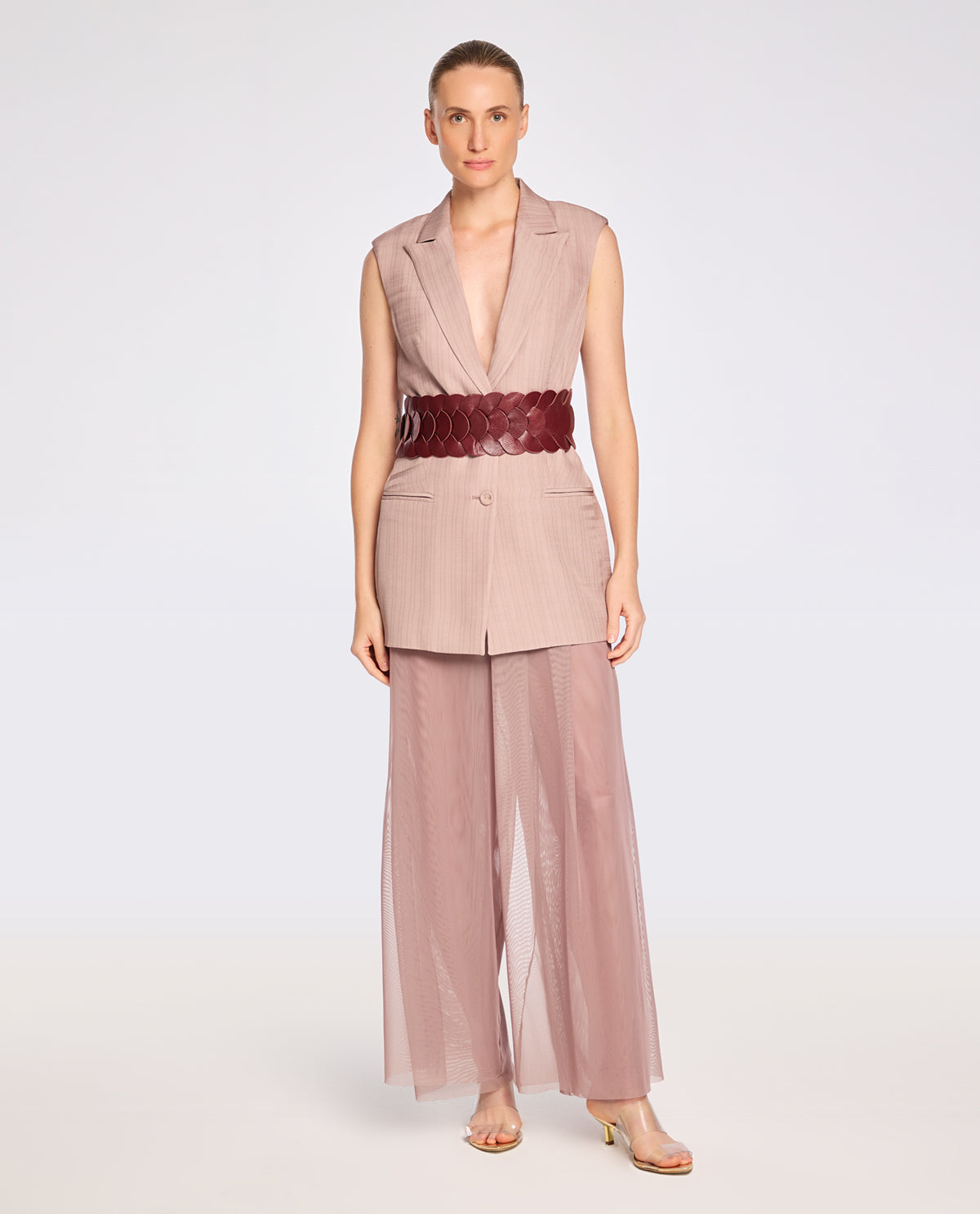 Colete Lafort Alongado Catrina Crepe Twill
