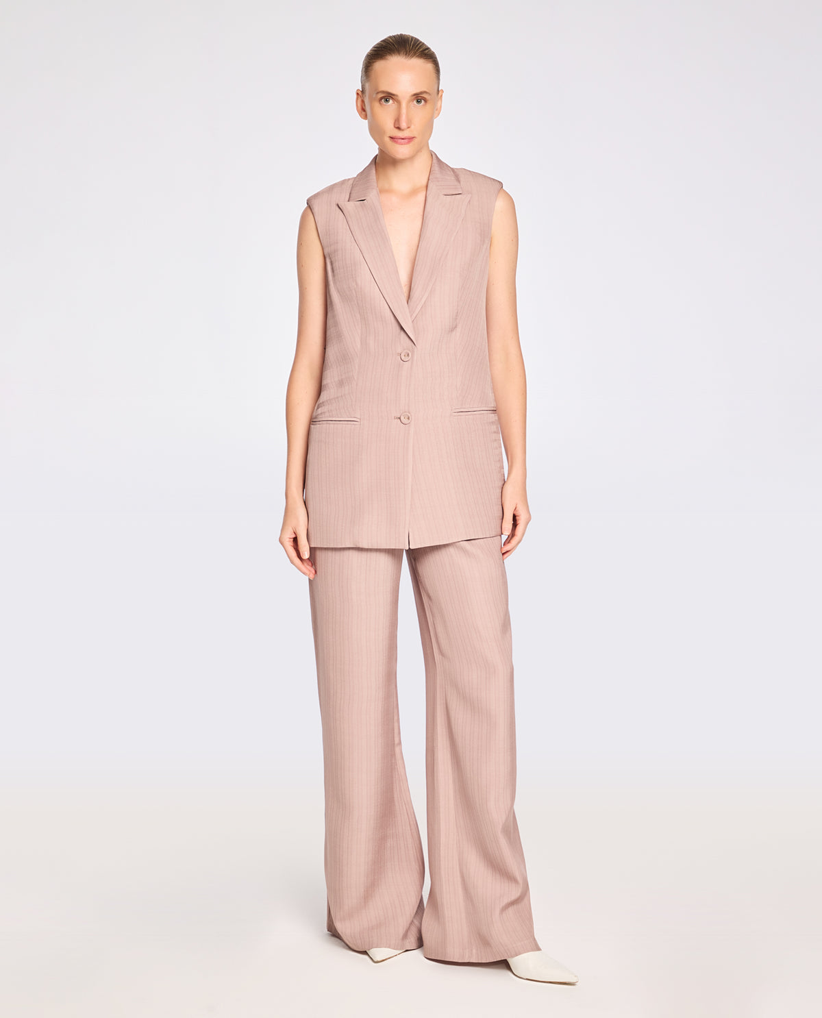 Colete Lafort Alongado Catrina Crepe Twill