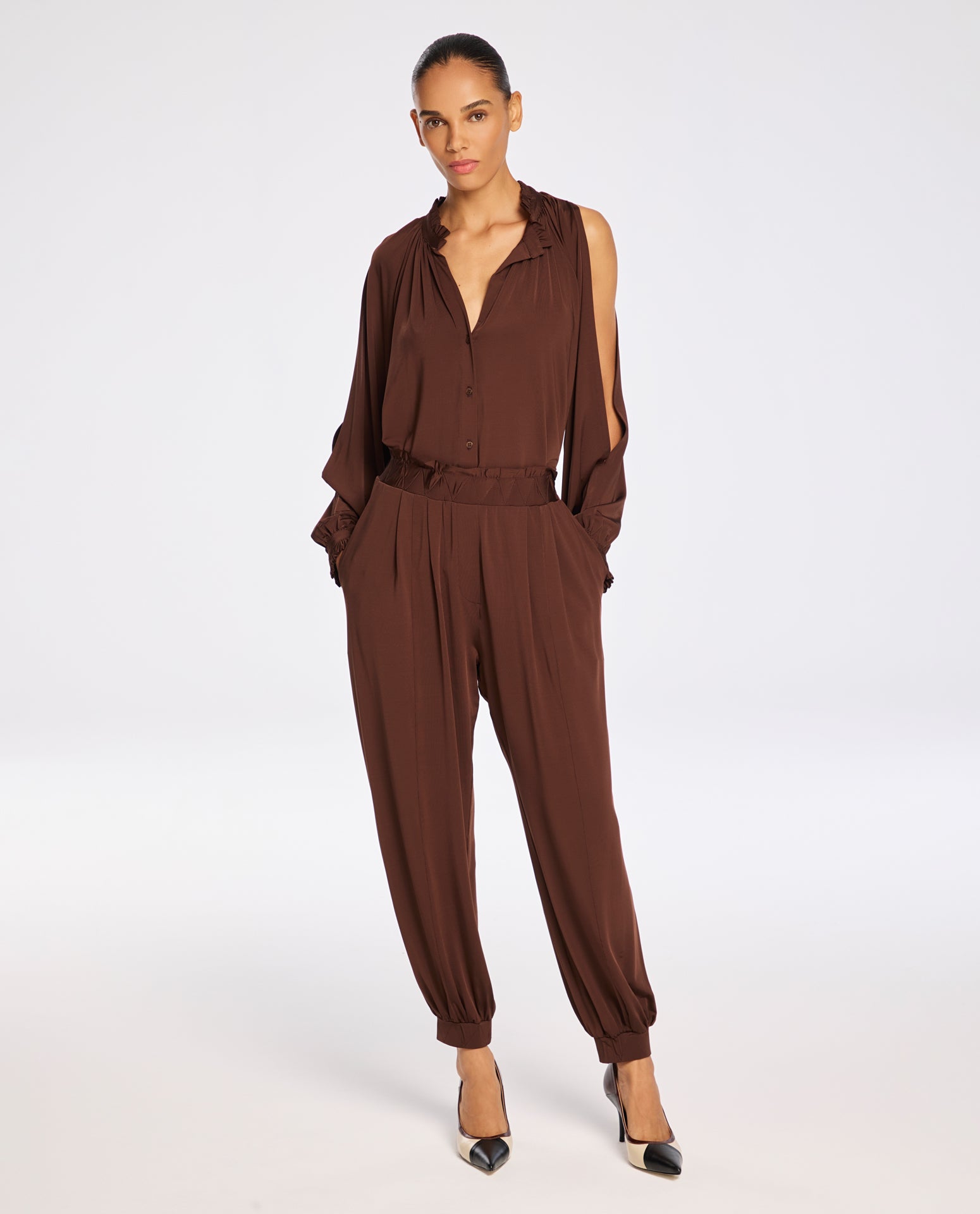 Calça Lafort Com Detalhe Cós Elise Jersey