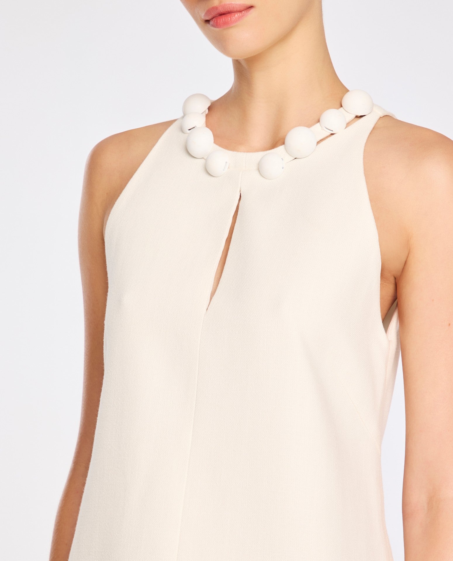 Vestido Lafort Com Babados Mathilde Alfaiataria Natural