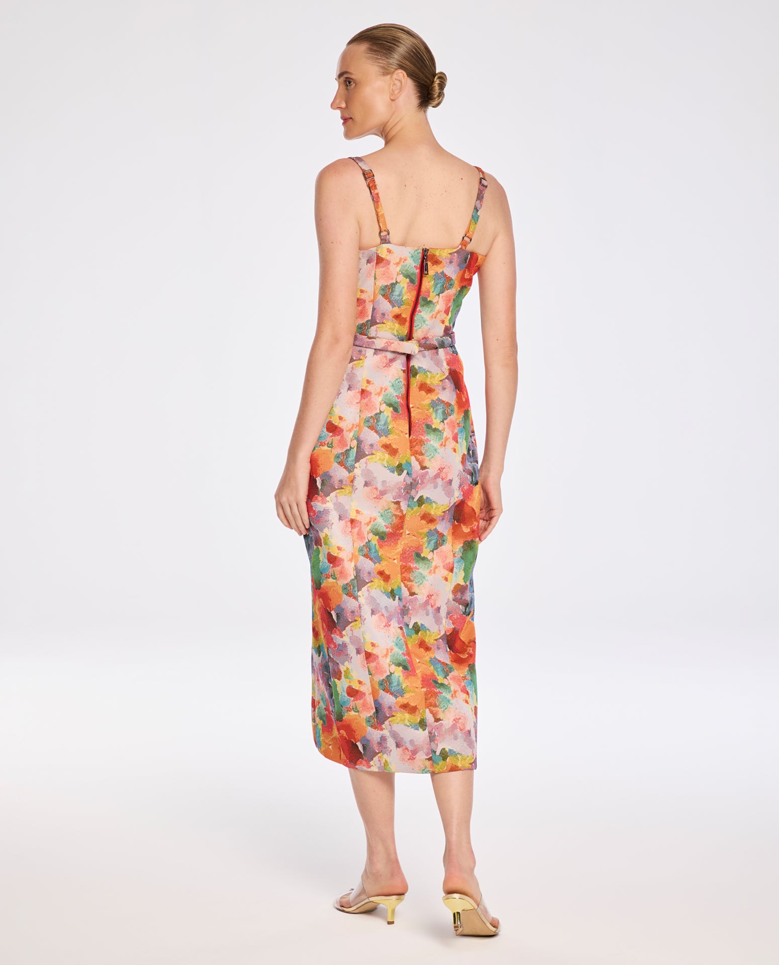 Vestido Lafort Longo Com Fenda Victoire Jacquard