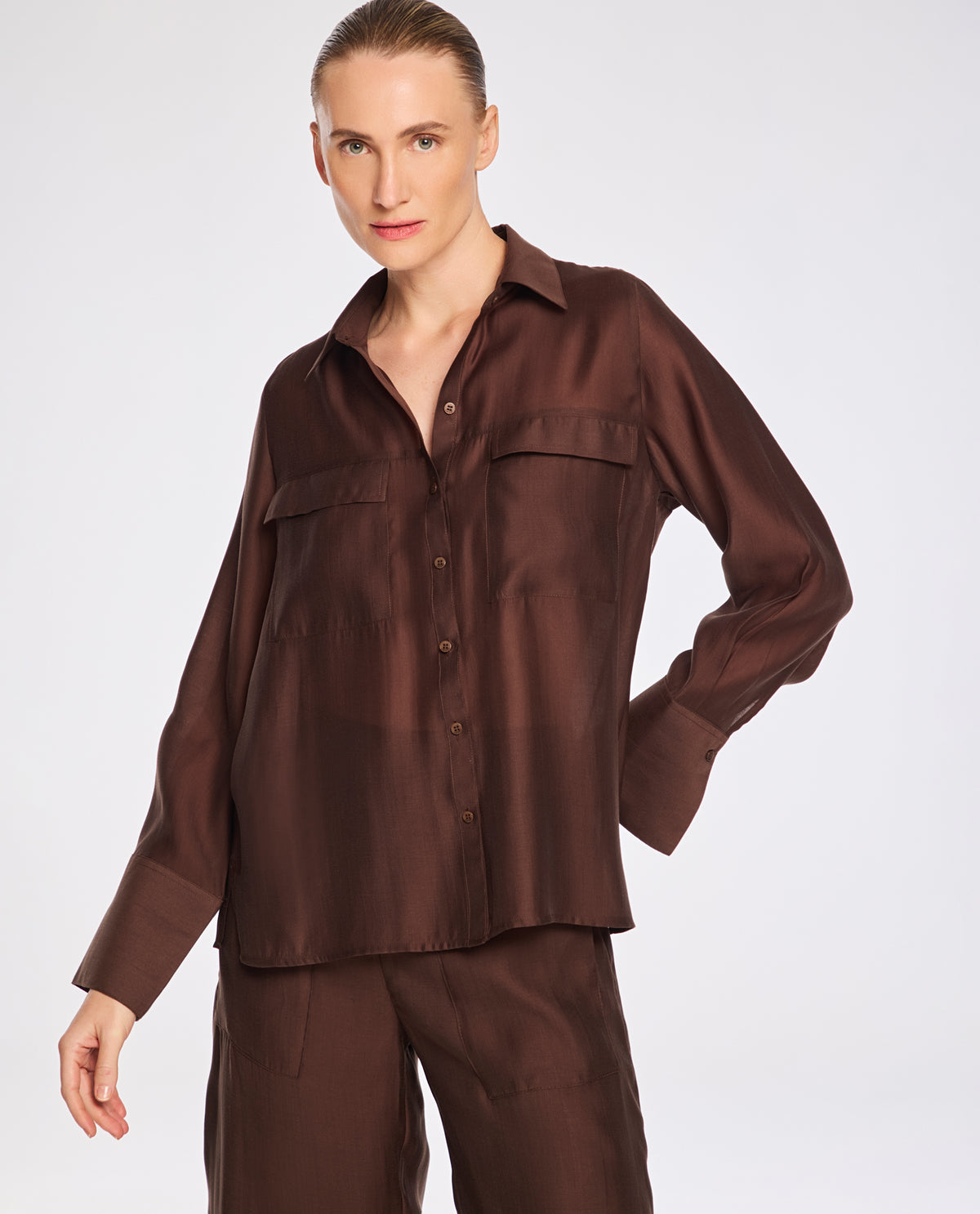 Camisa Lafort Alongada Ellen Organza