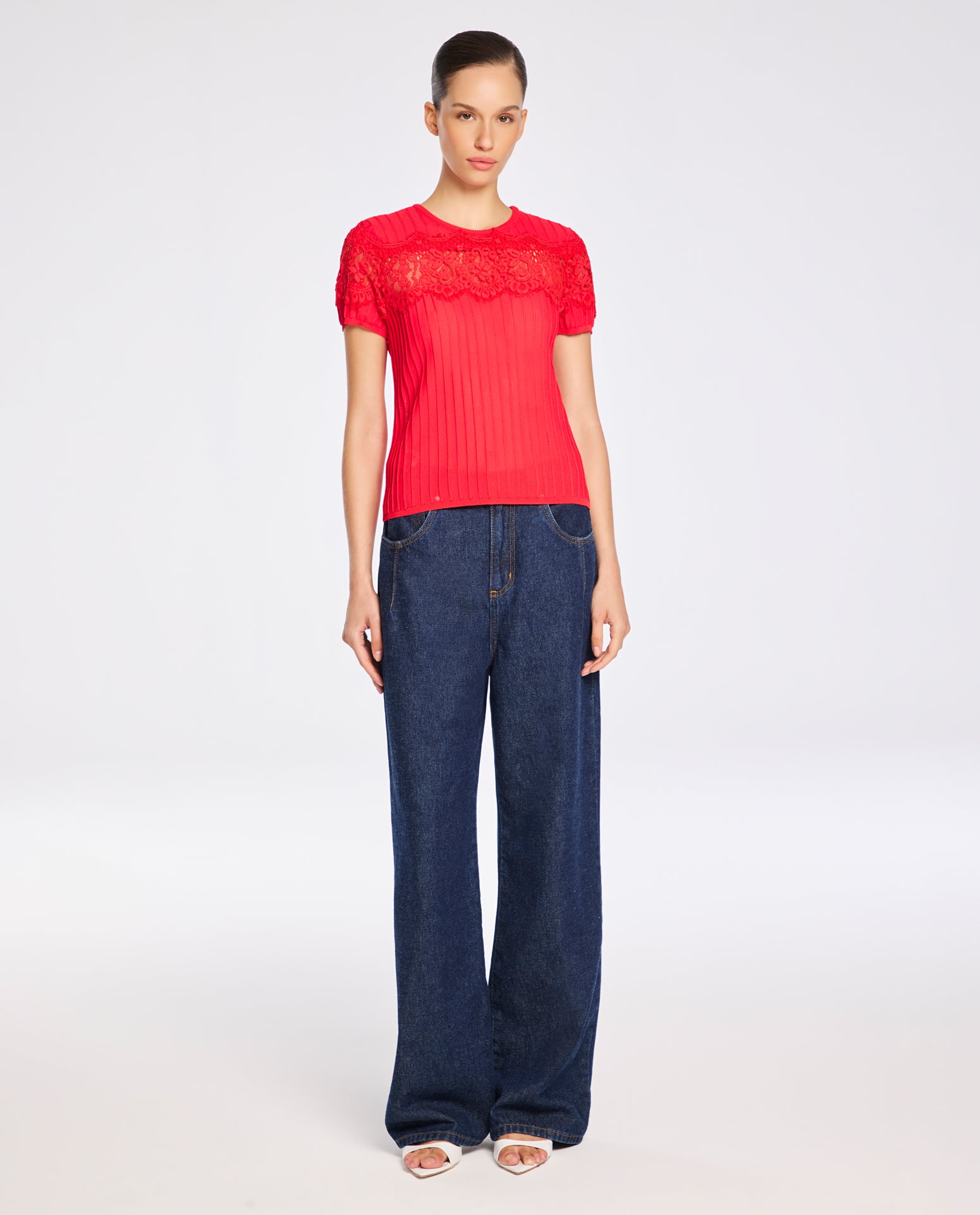 Calça Lafort Reta Com Pences Lorelai Jeans
