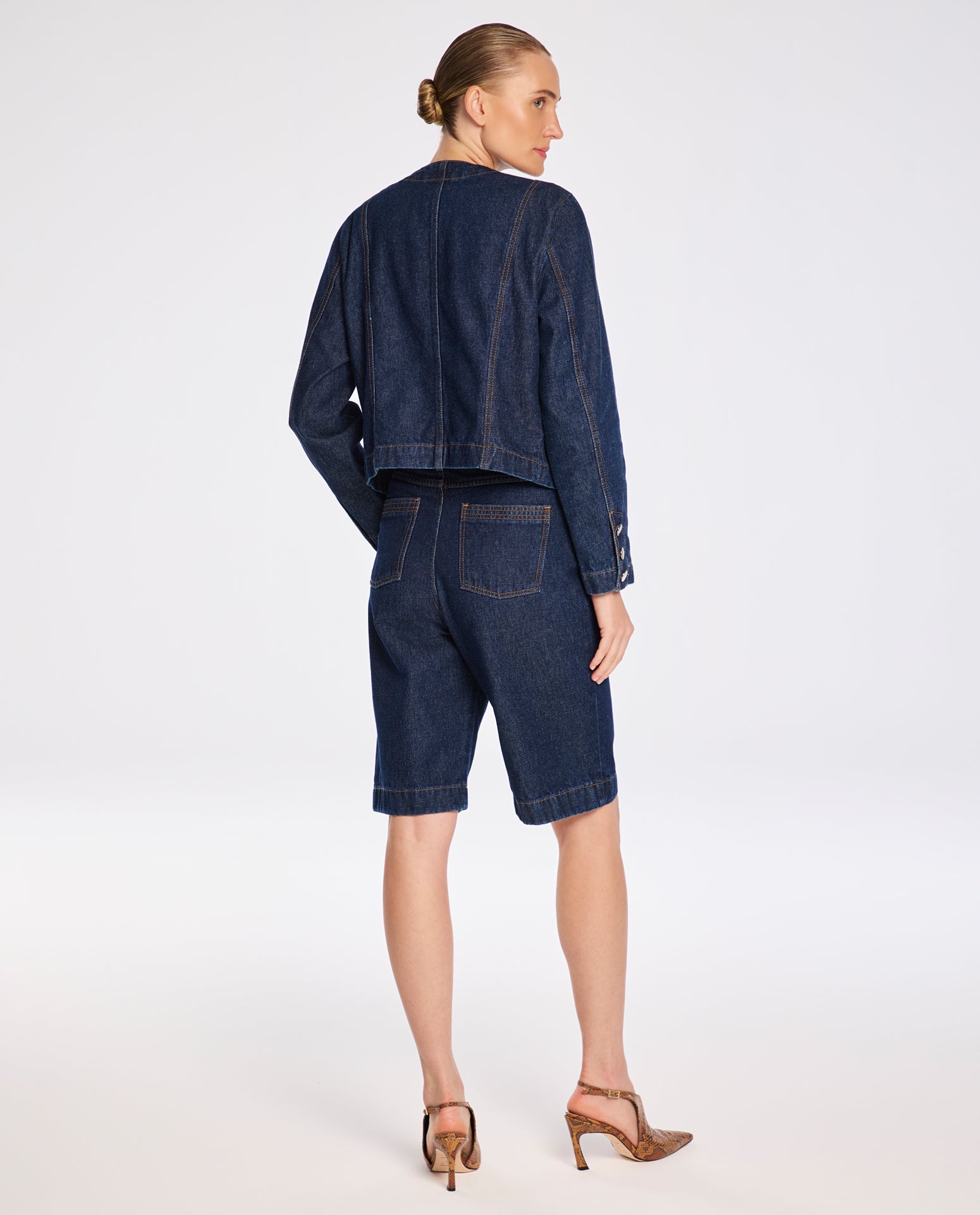 Jaqueta Lafort Com Bolsos Pespontados Lorelai Jeans
