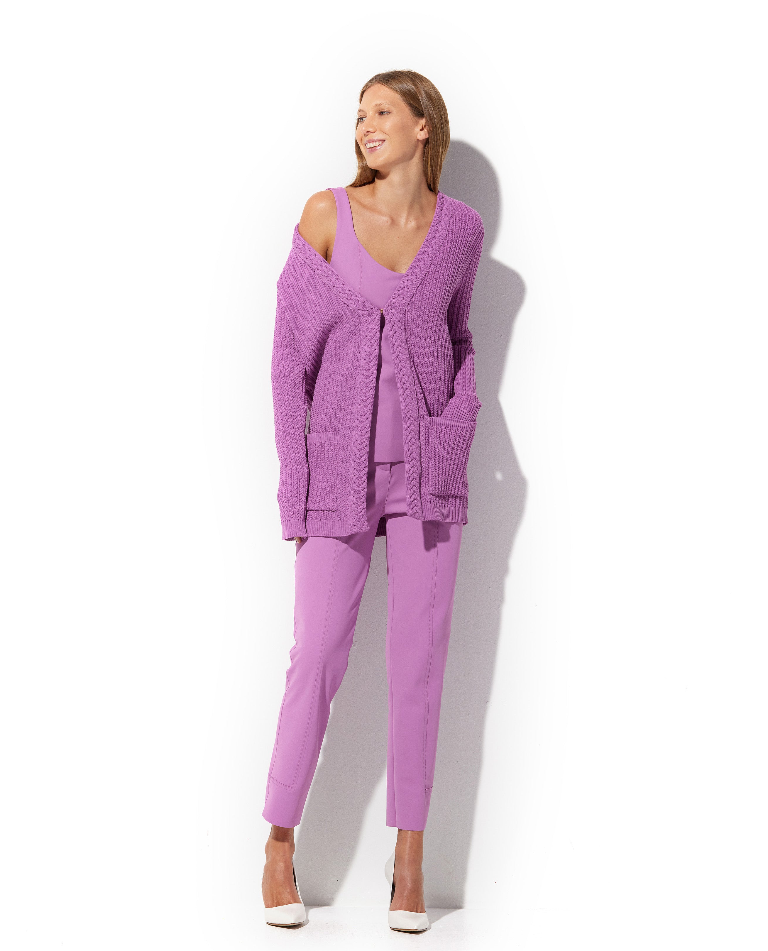 Cardigan Lafort Alongado Madu Tricot