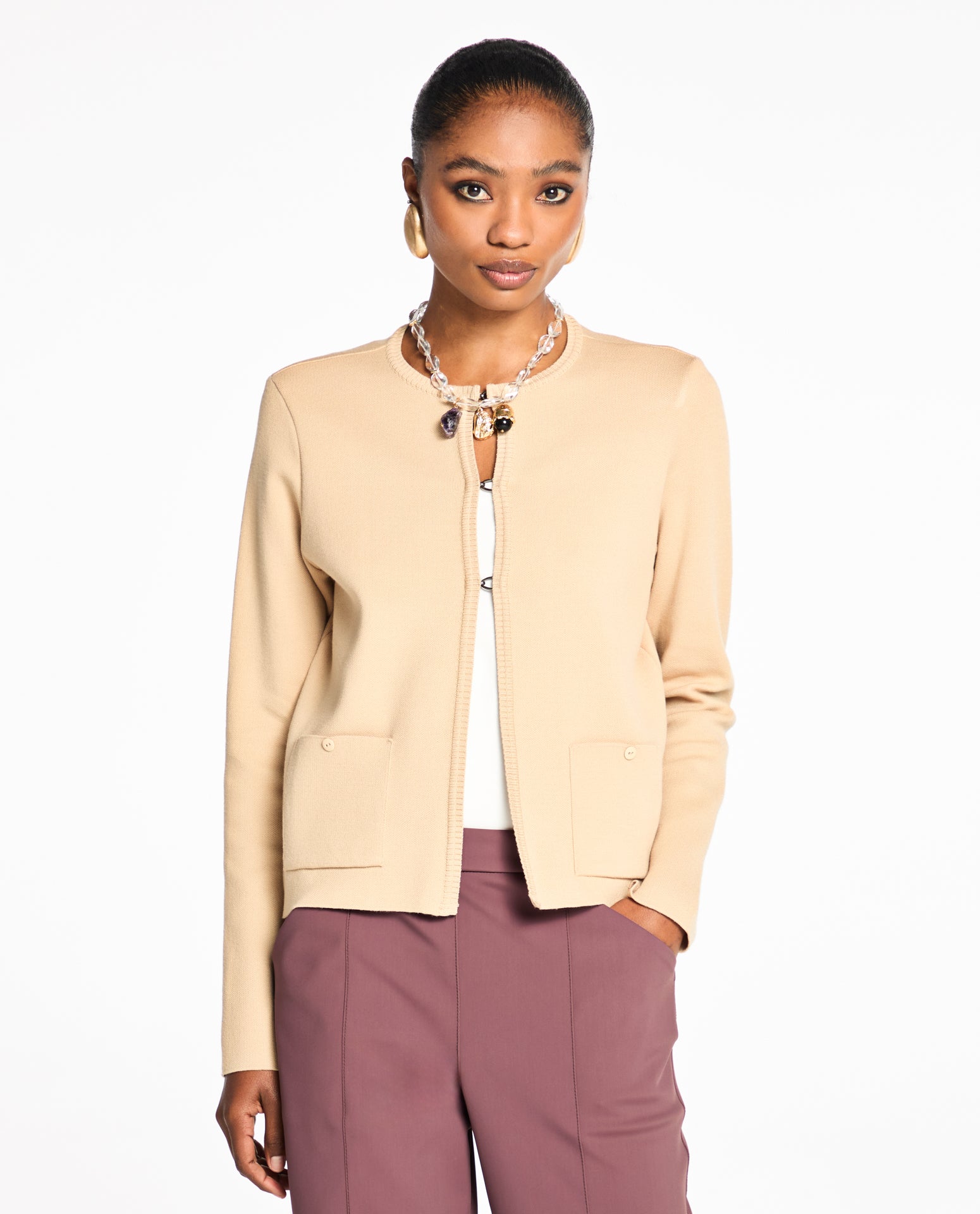Casaco Lafort Com Bolsos Cibele Tricot