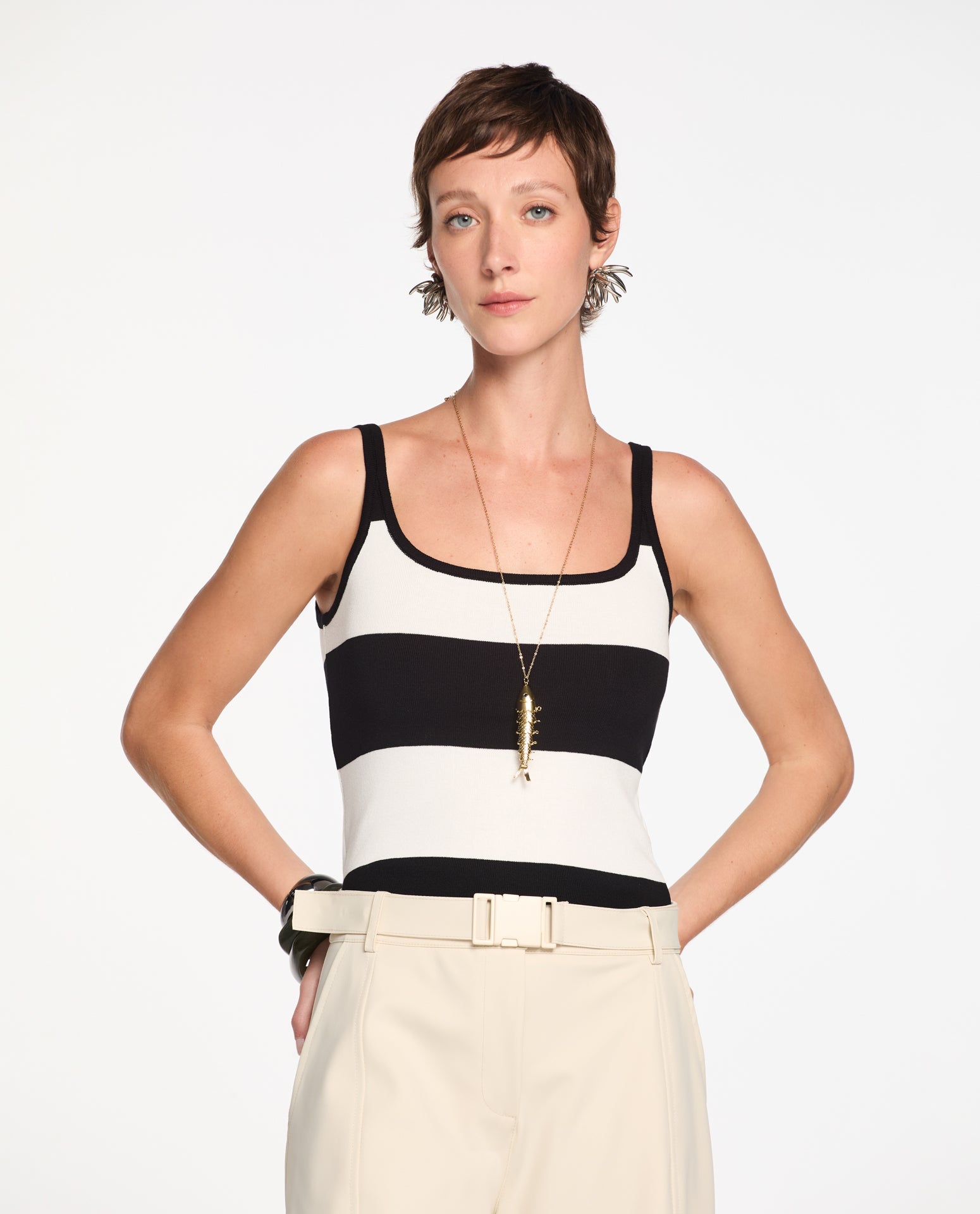 Top Lafort Com Alcas Marina Tricot