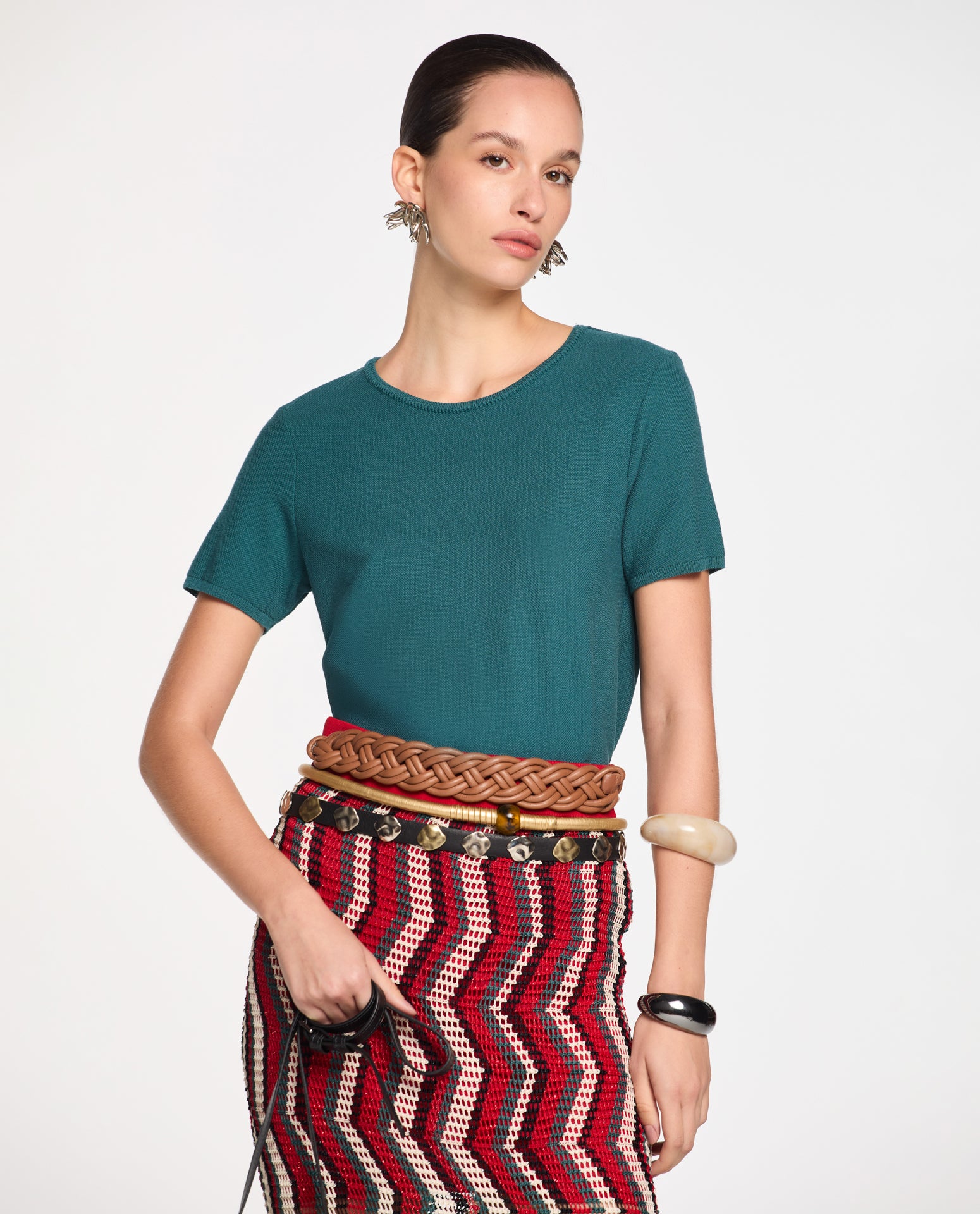 Blusa Lafort Manga Curta Jaque Tricot