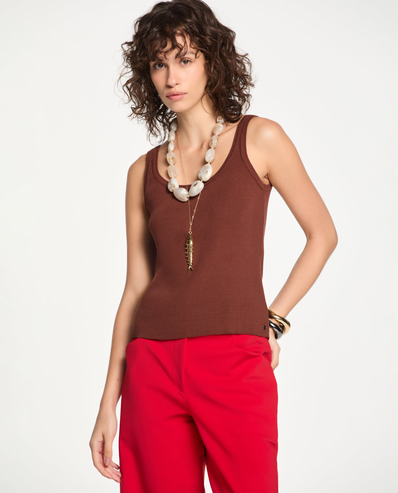 Top Lafort Com Alças Eloá Tricot