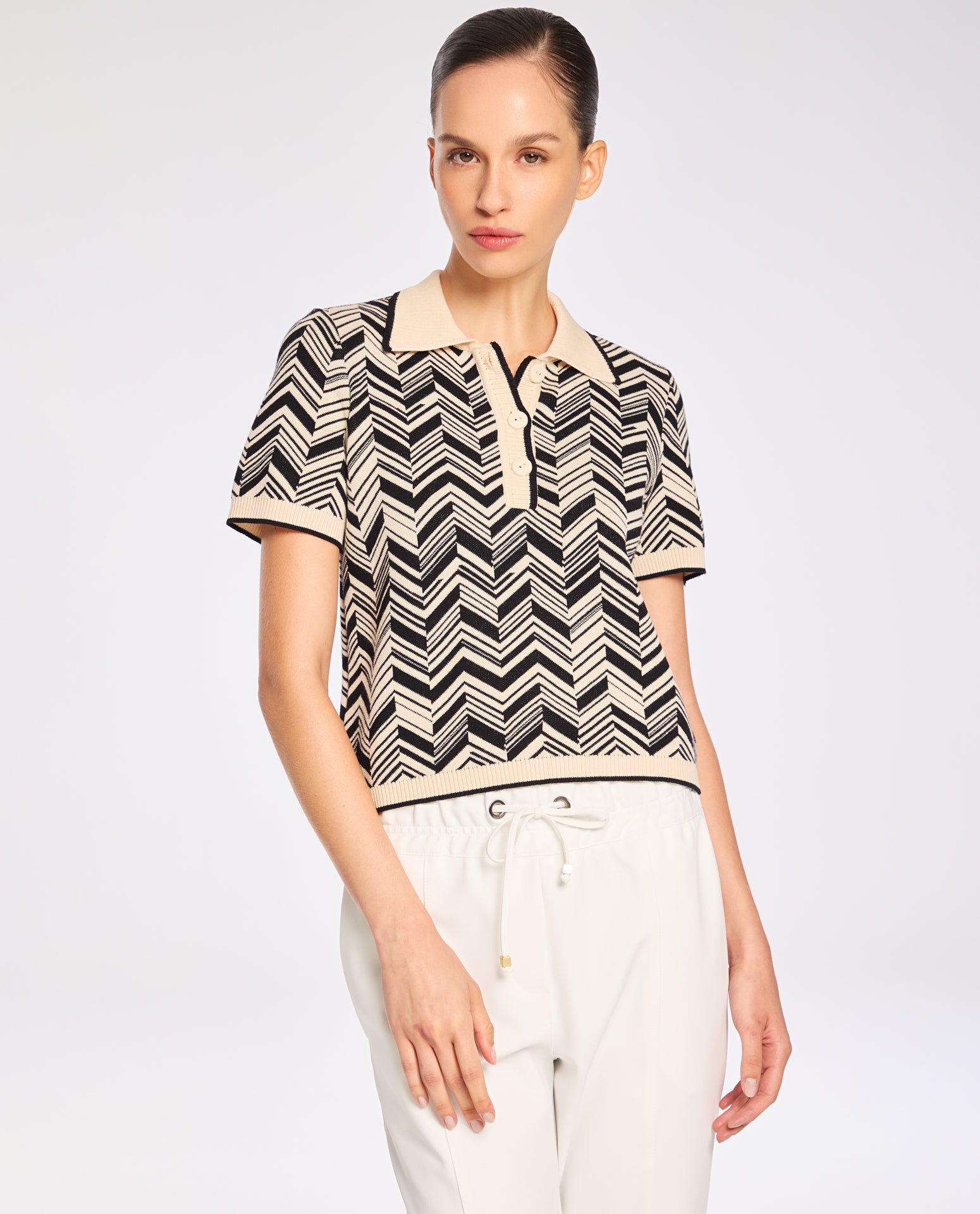 Blusa Lafort Gola Polo Jade Tricot