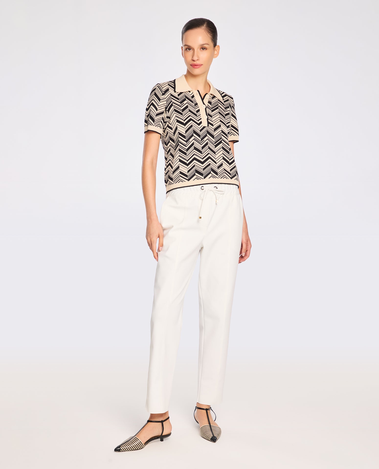 Blusa Lafort Gola Polo Jade Tricot