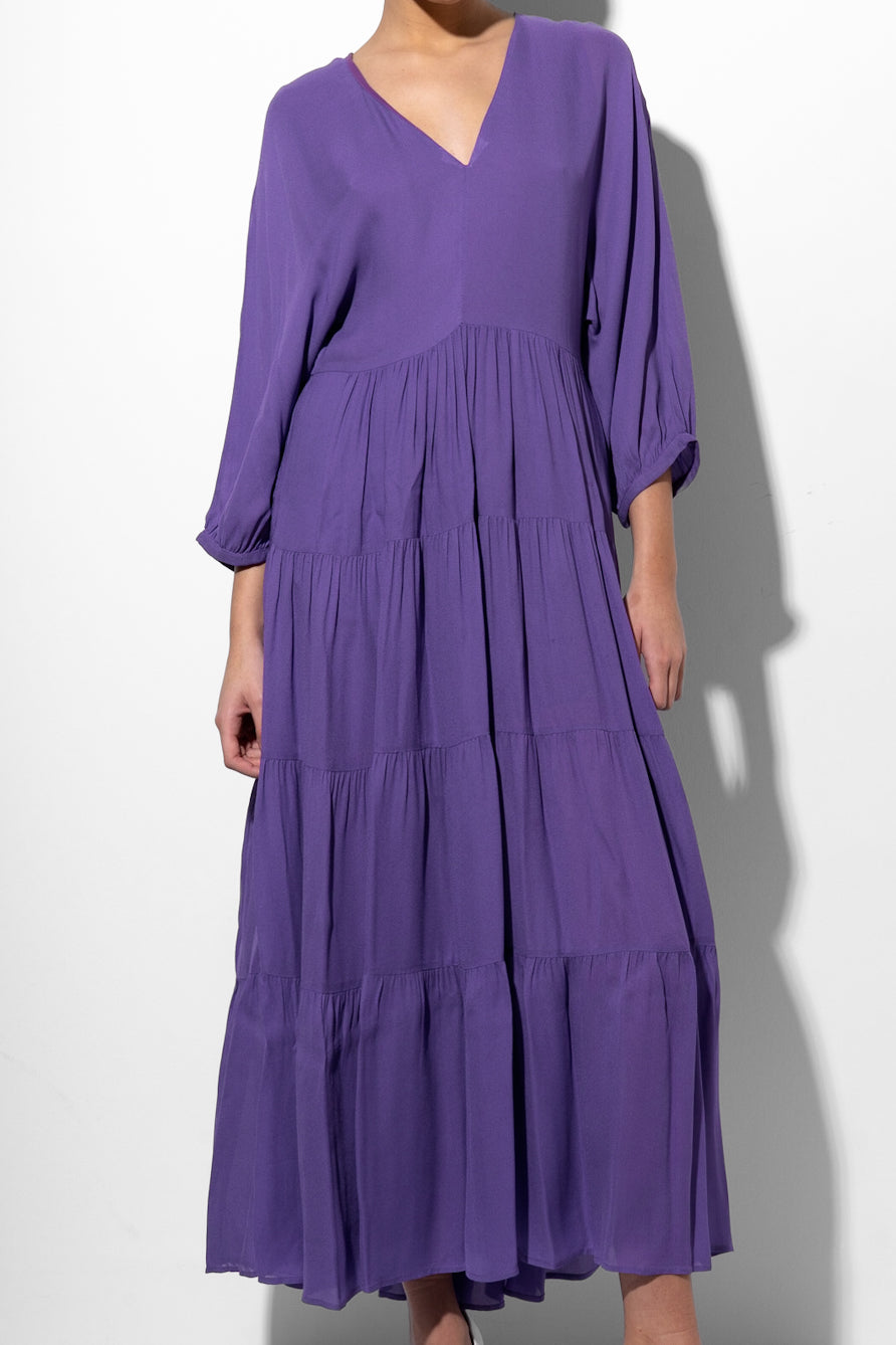 Vestido Lafort Midi Melinda Crepe Leve
