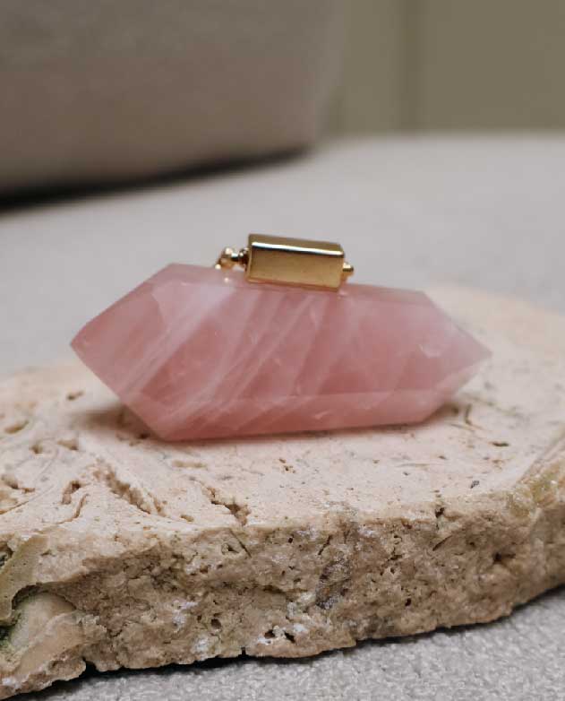 Colar Lafort Quartzo Rosa Metal