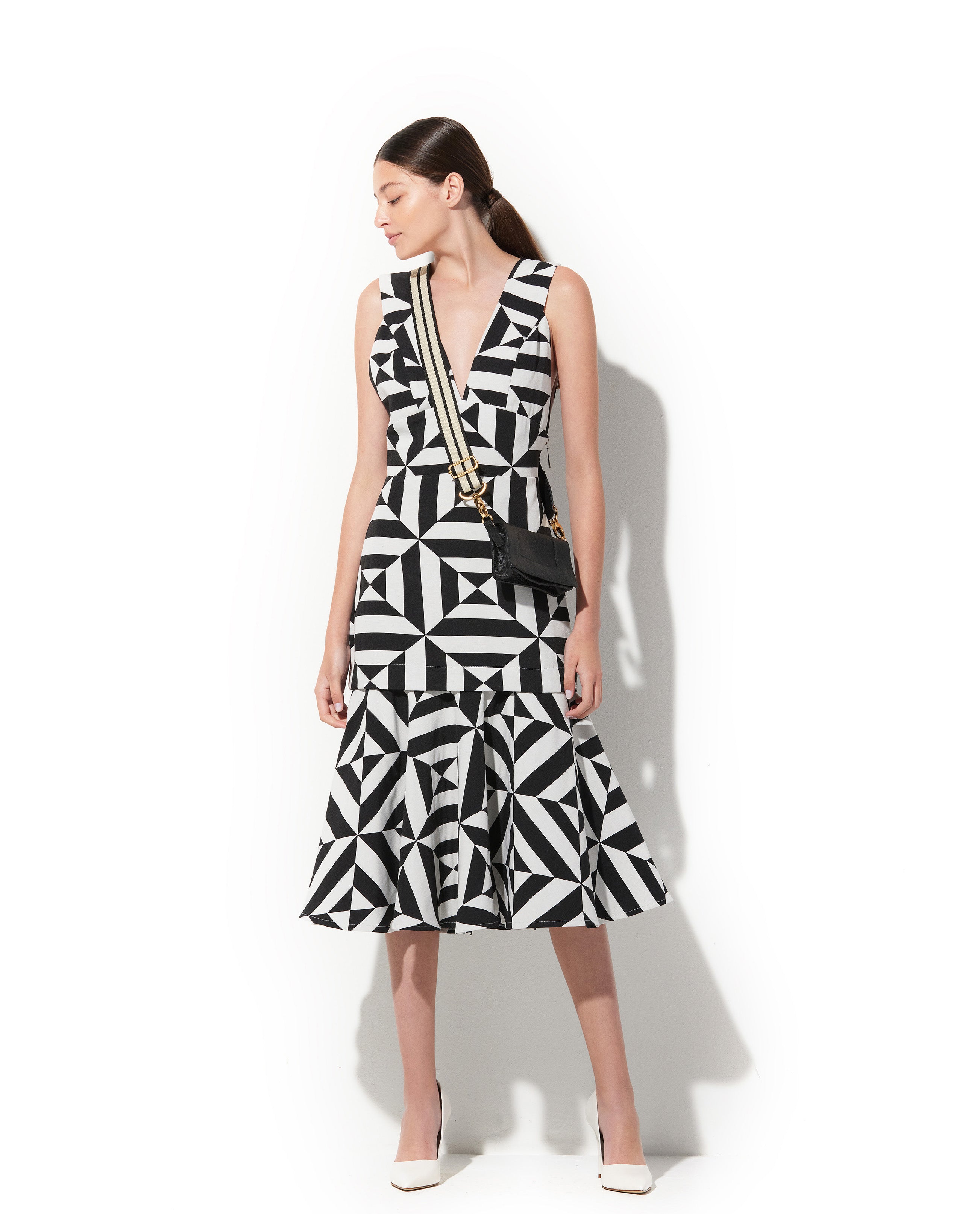 Vestido Lafort Midi Betania Jacquard Plano