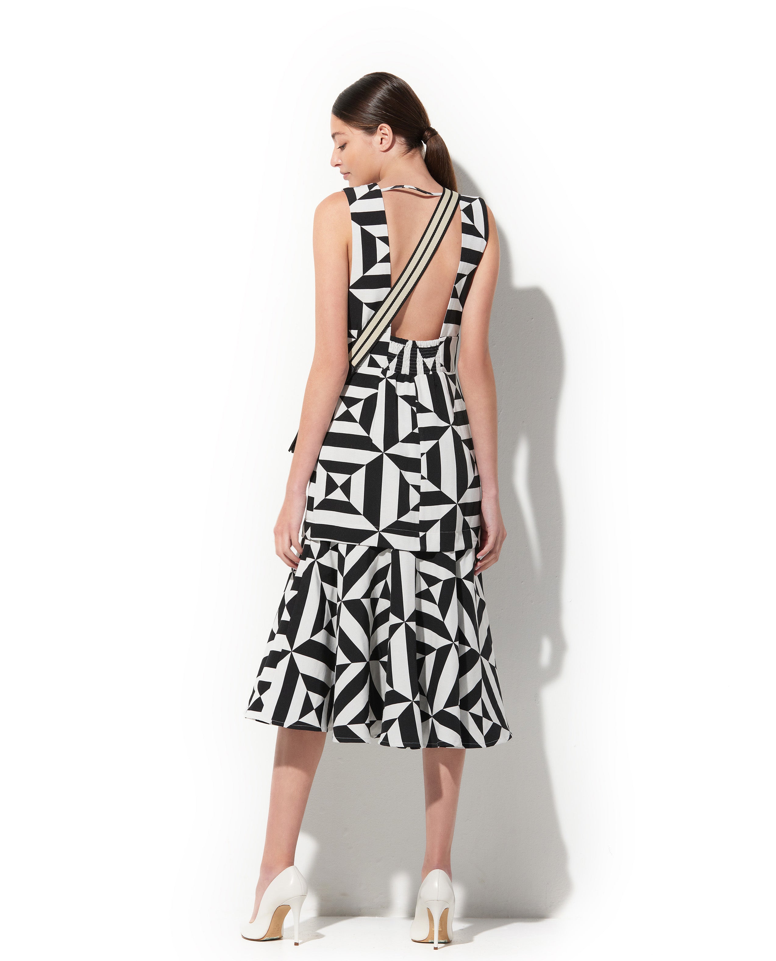 Vestido Lafort Midi Betania Jacquard Plano