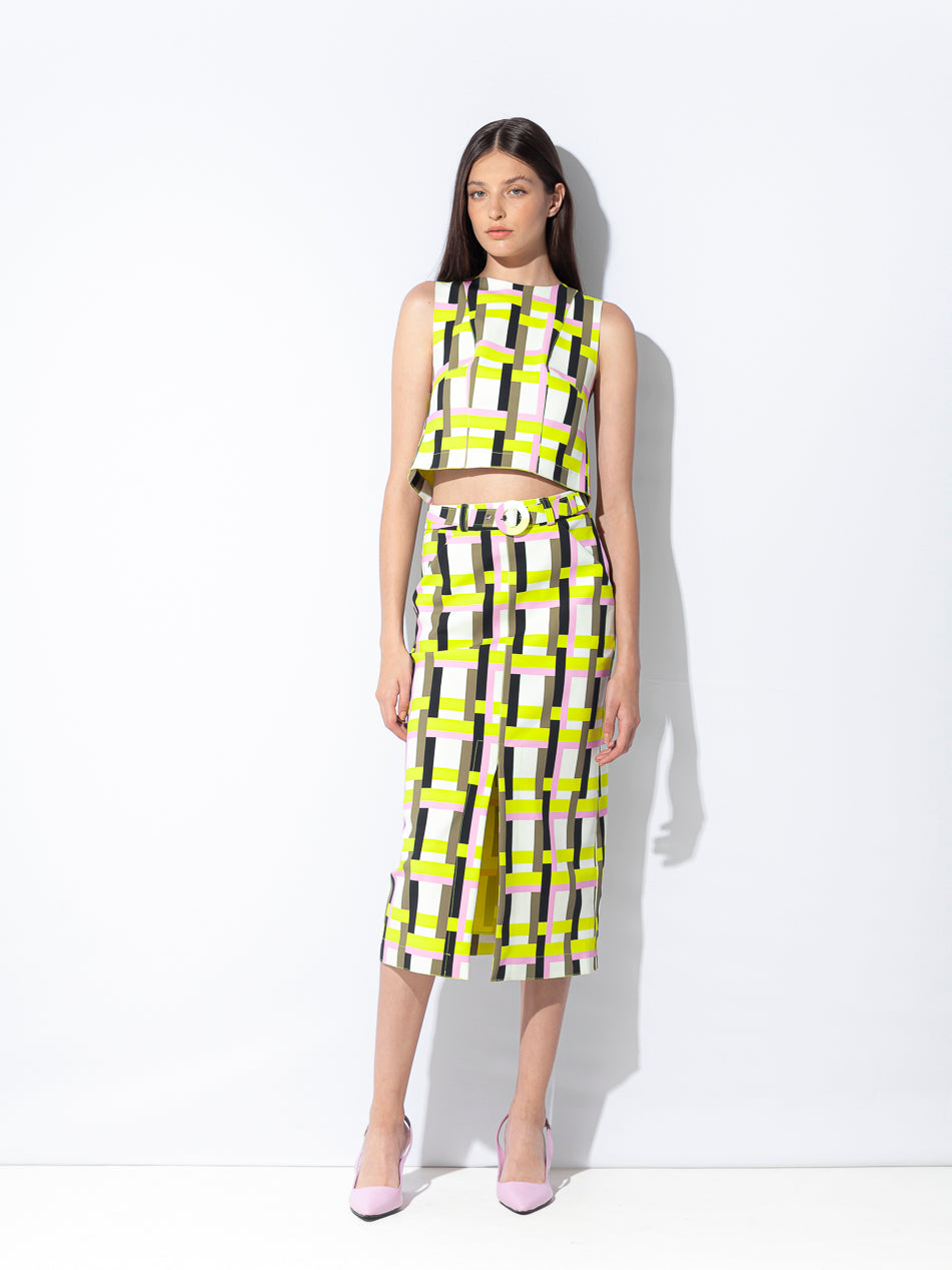 Saia Lafort Midi Micaela Technoblock® Estampado London Stories
