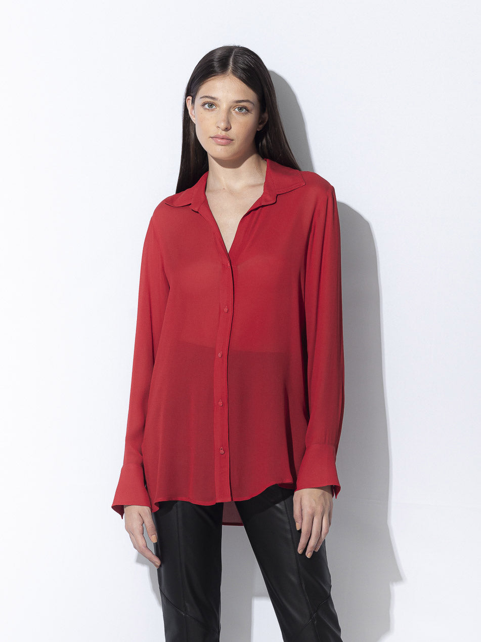 Camisa Lafort Slim Melinda Crepe Leve Le Club