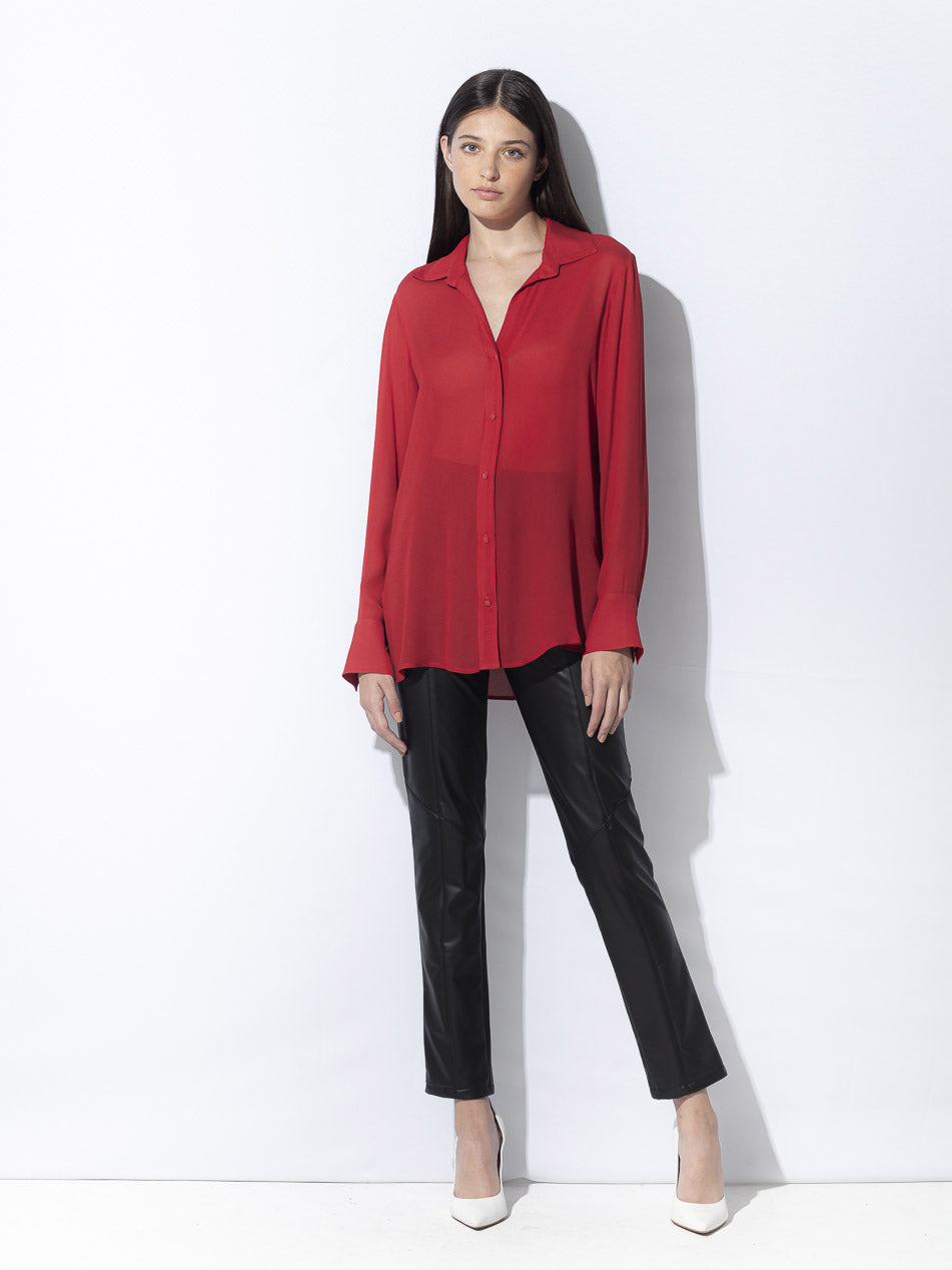 Camisa Lafort Slim Melinda Crepe Leve Le Club