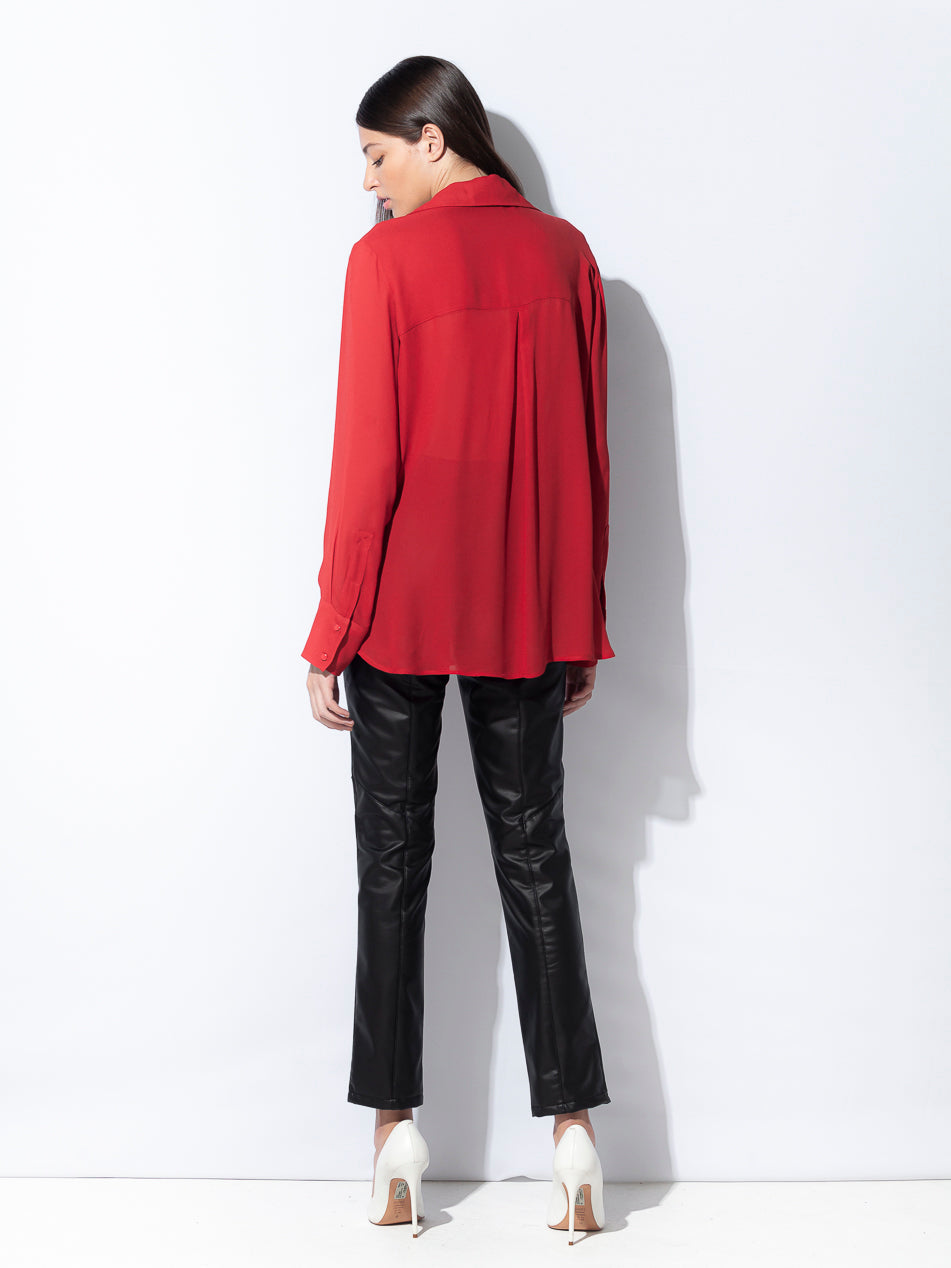 Camisa Lafort Slim Melinda Crepe Leve Le Club