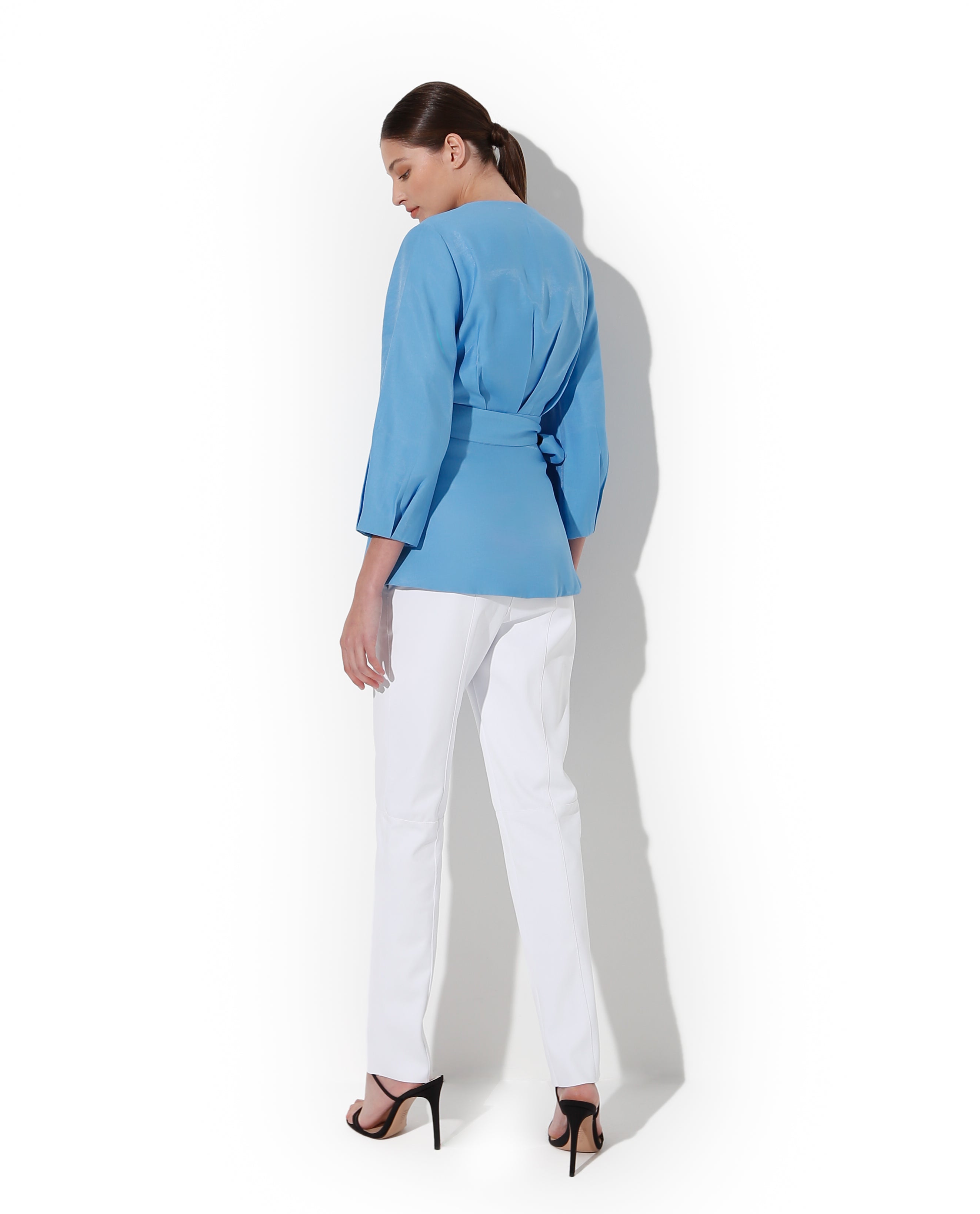 Blusa Lafort Com Transpasse Nancy Crepe Alfaiataria