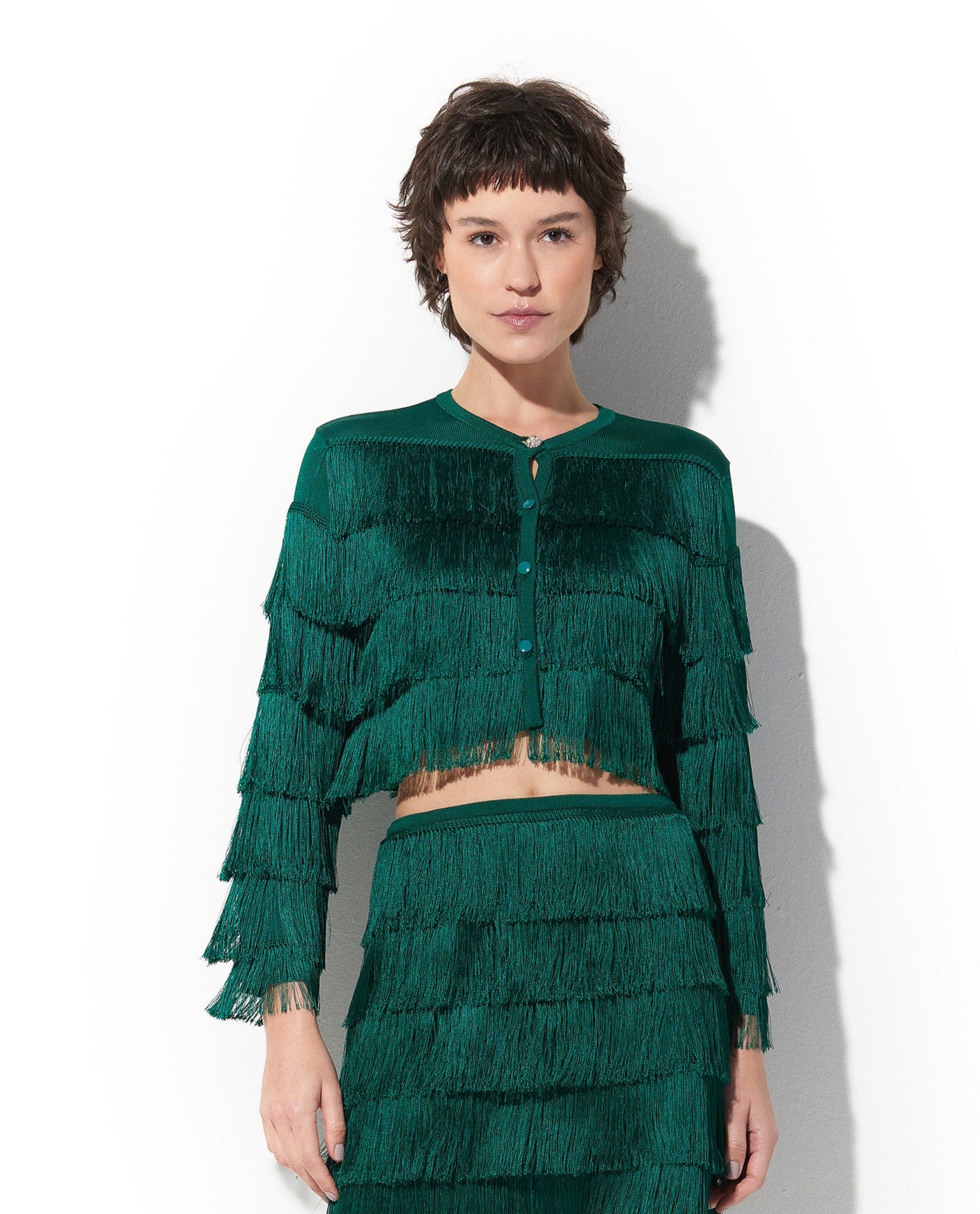 Casaco Lafort Com Franjas Kristen Tricot