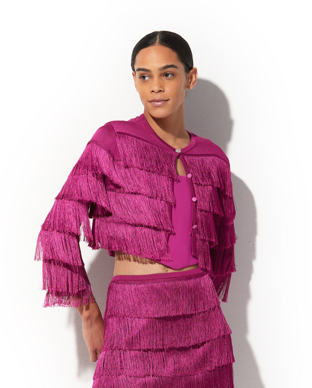 Casaco Lafort Com Franjas Kristen Tricot