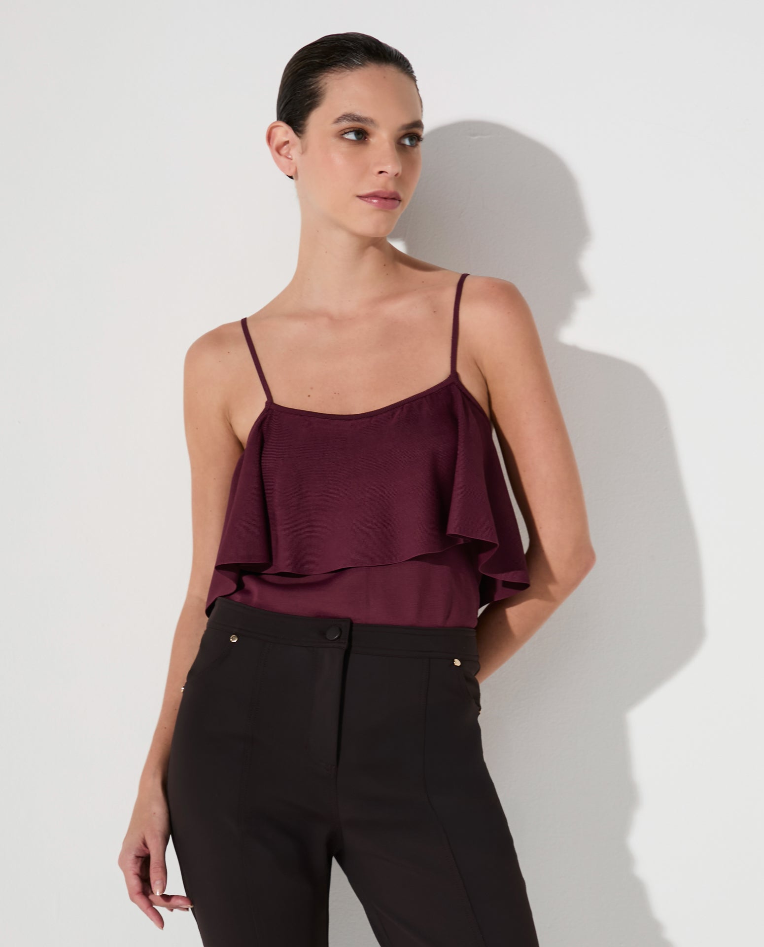 Top Lafort Com Babado Marcella Tricot