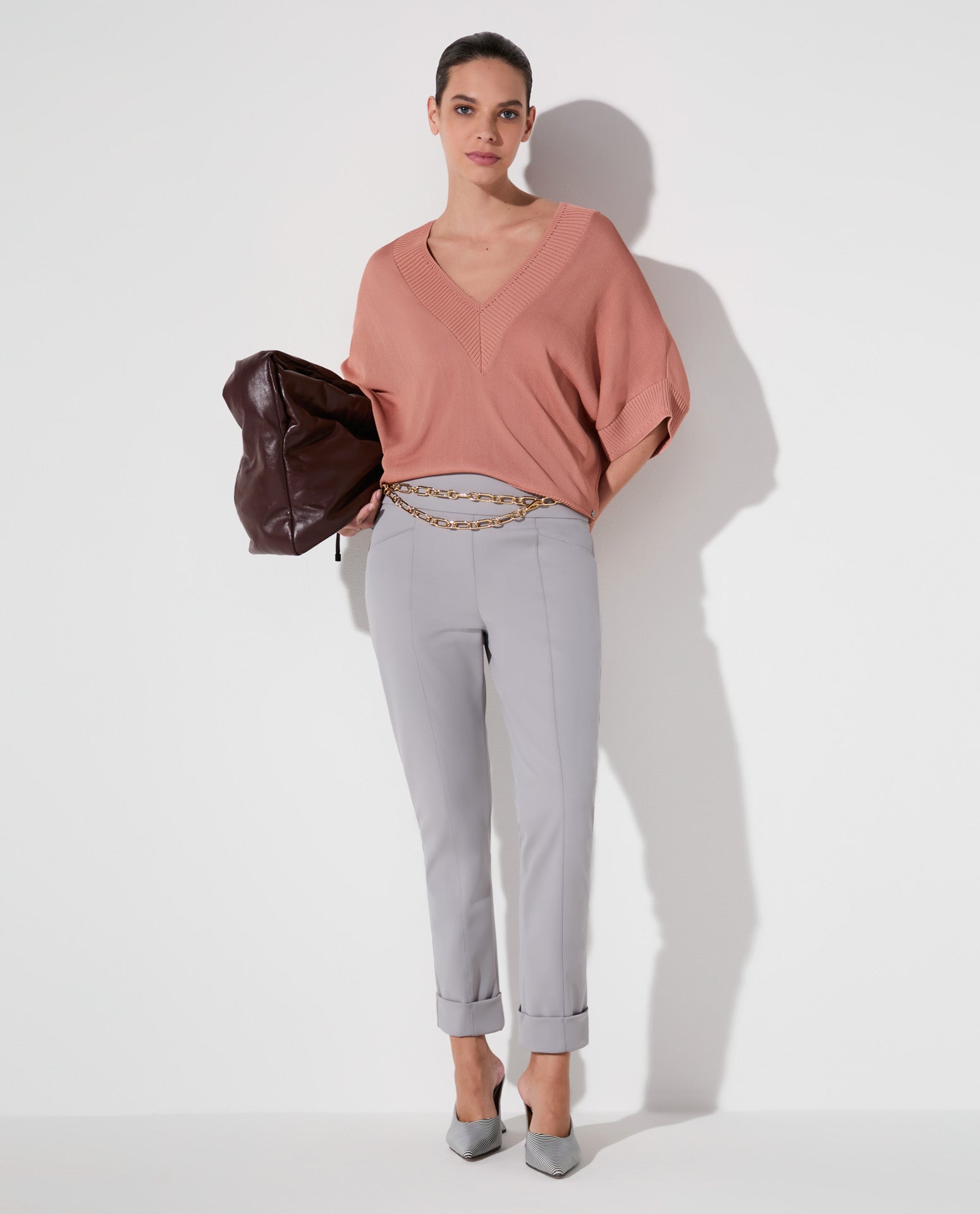 Blusa Lafort Decote V Hellen Tricot