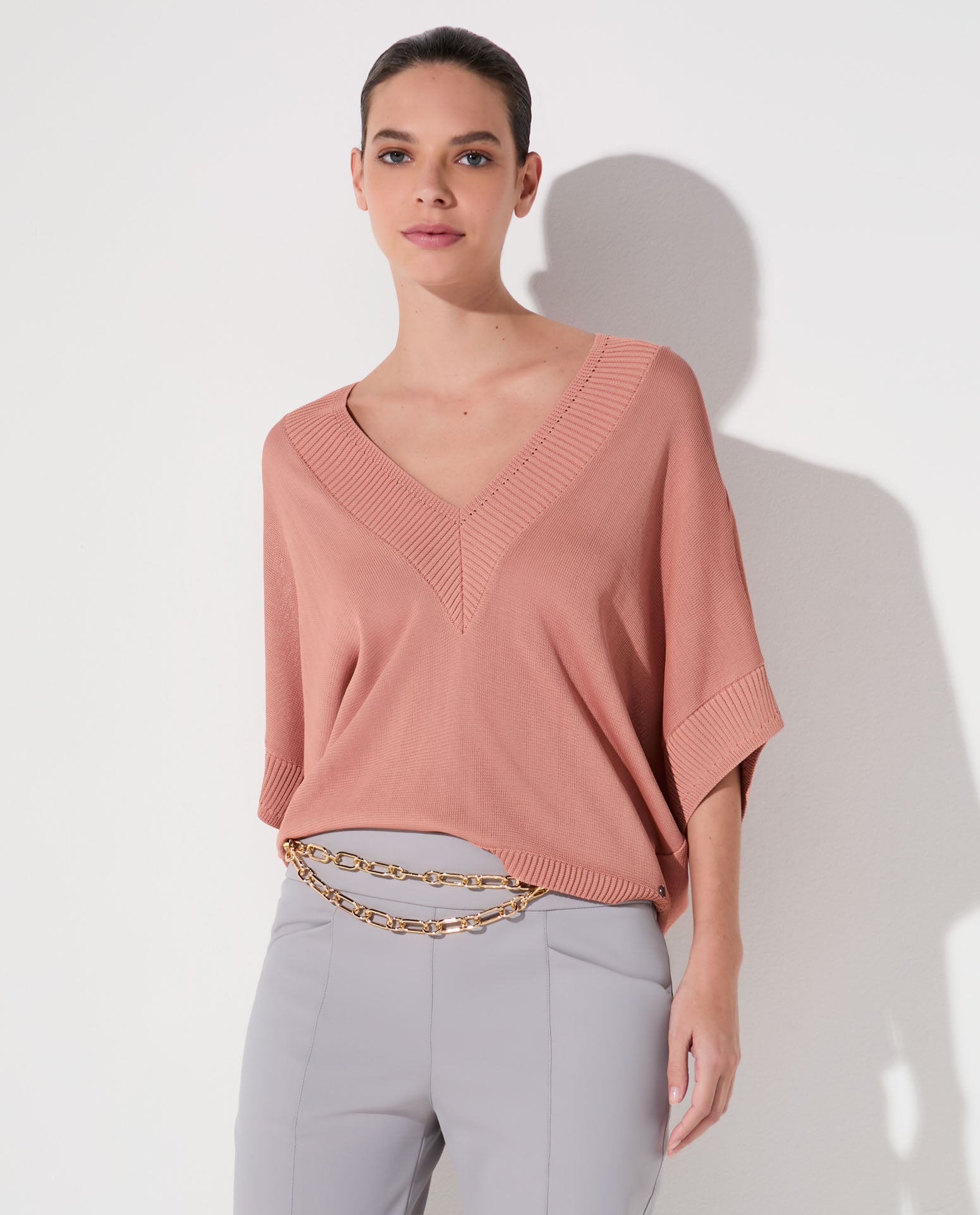 Blusa Lafort Decote V Hellen Tricot