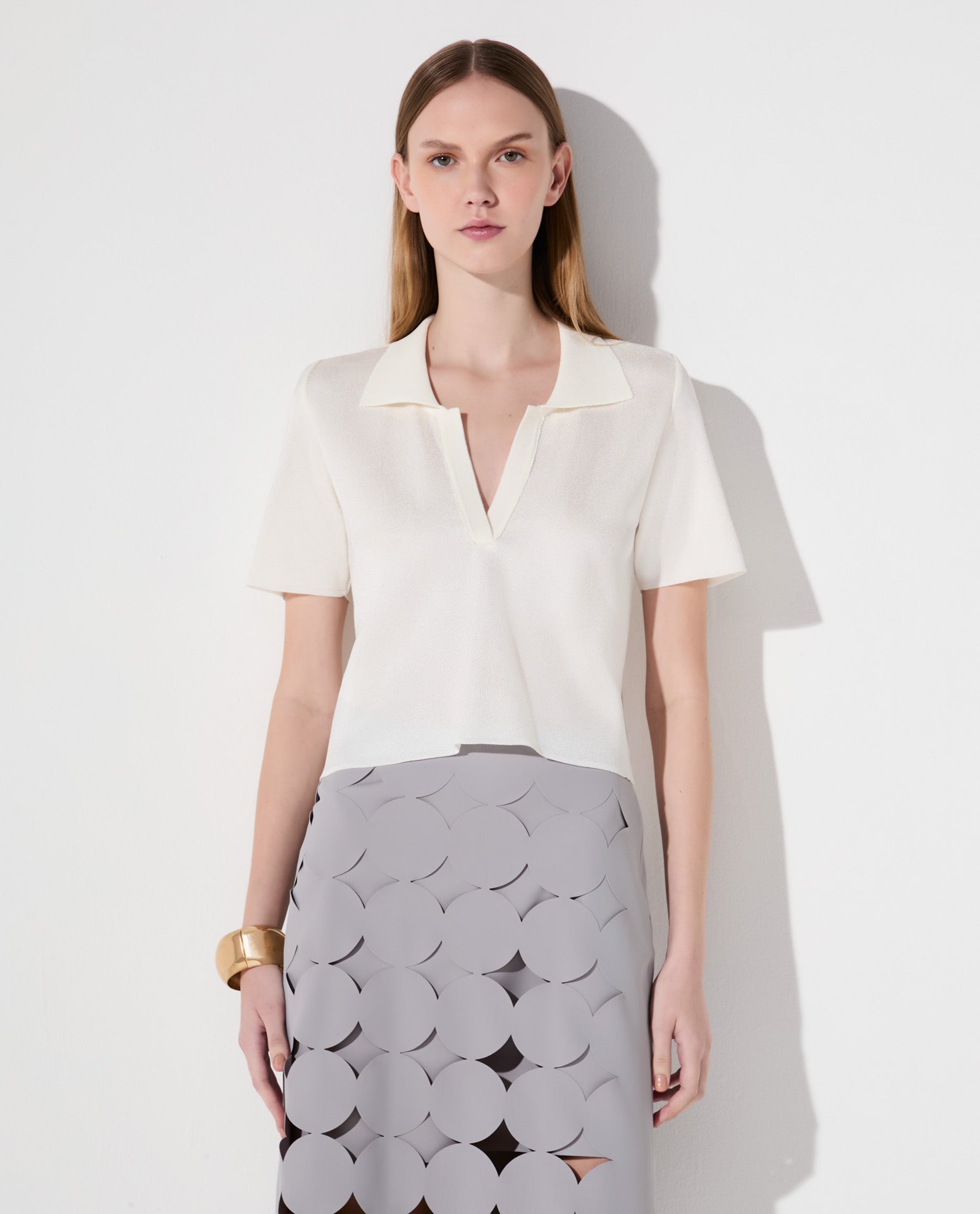 Blusa Lafort Manga Curta Lizzie Tricot