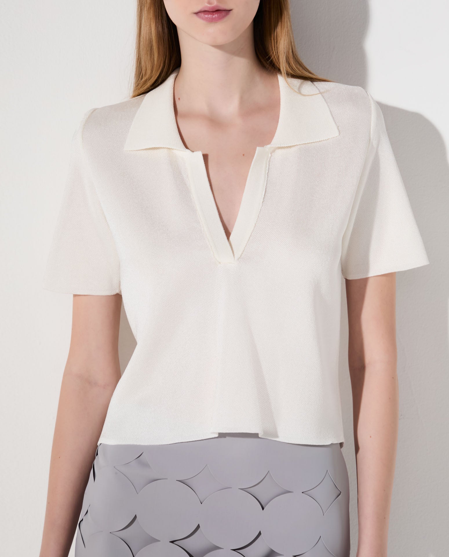 Blusa Lafort Manga Curta Lizzie Tricot