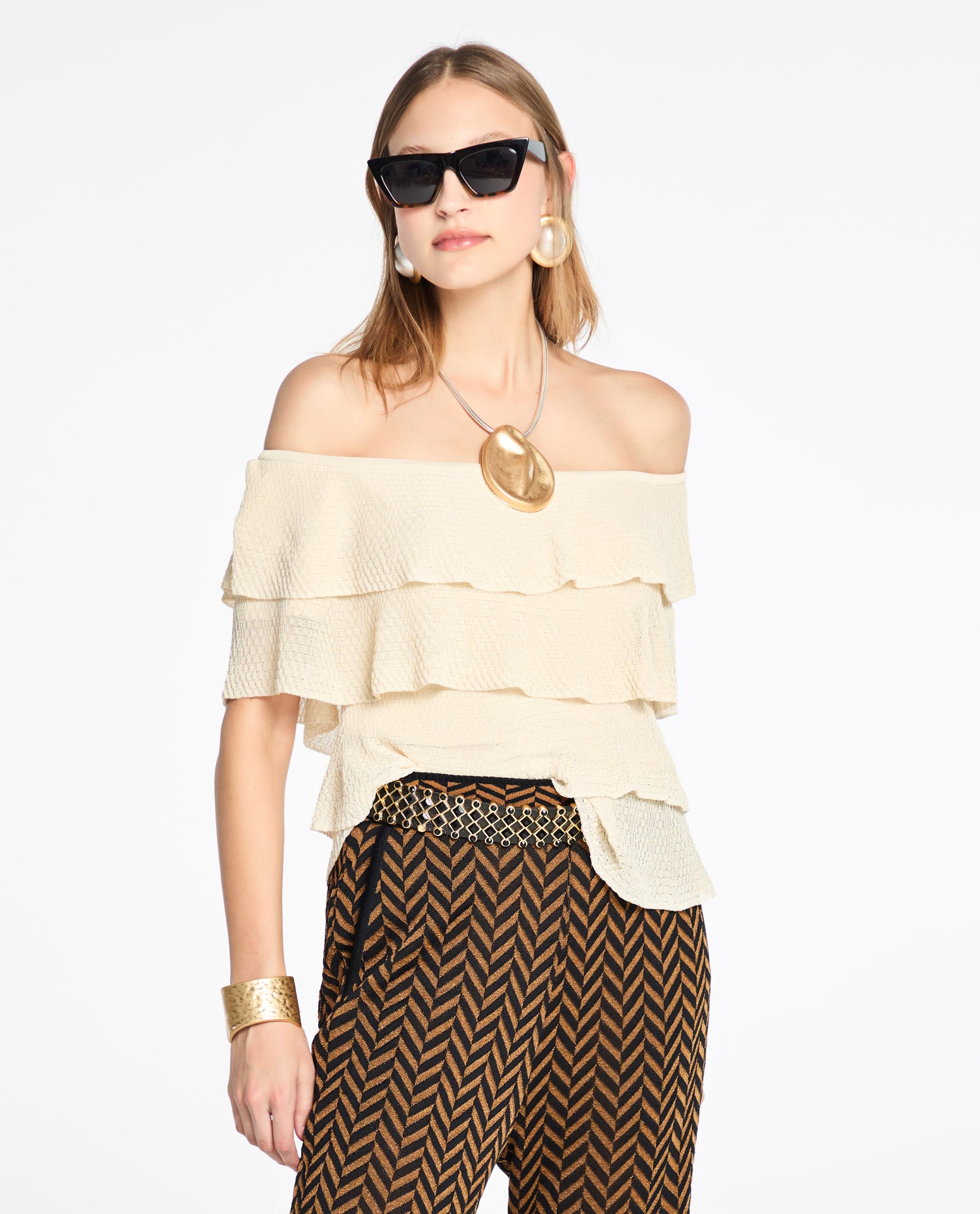 Blusa Lafort Com Babados Janaina Tricot