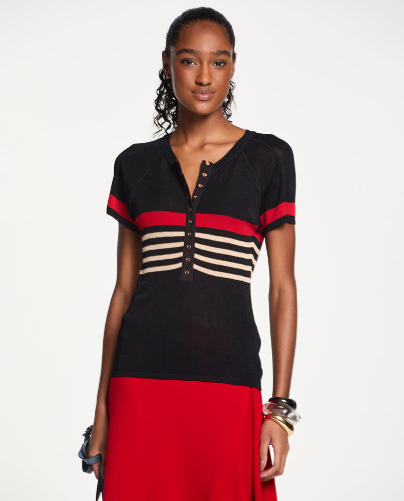 Blusa Lafort Manga Curta Marielle Tricot