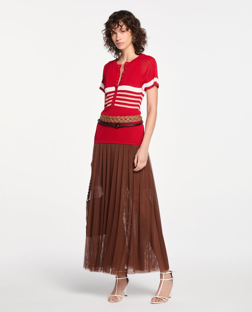 Blusa Lafort Manga Curta Marielle Tricot