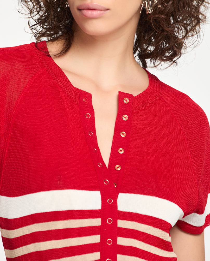 Blusa Lafort Manga Curta Marielle Tricot