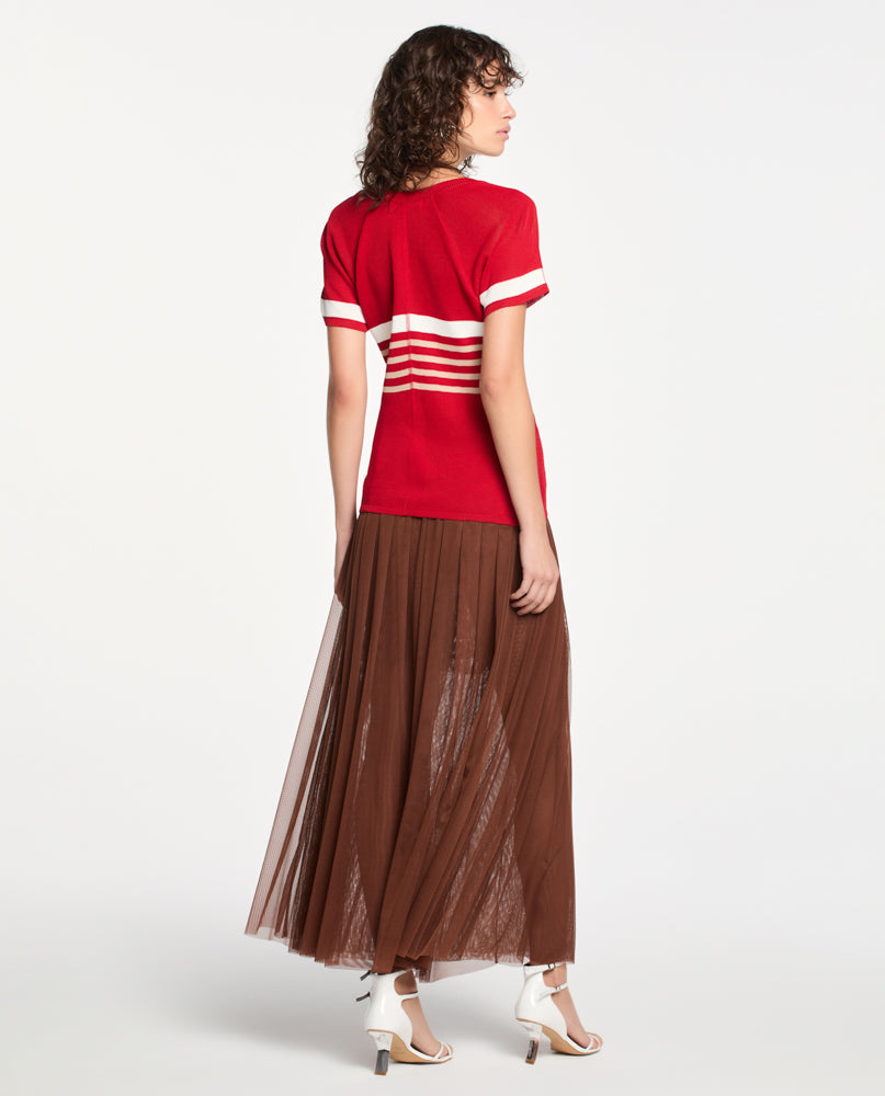 Blusa Lafort Manga Curta Marielle Tricot