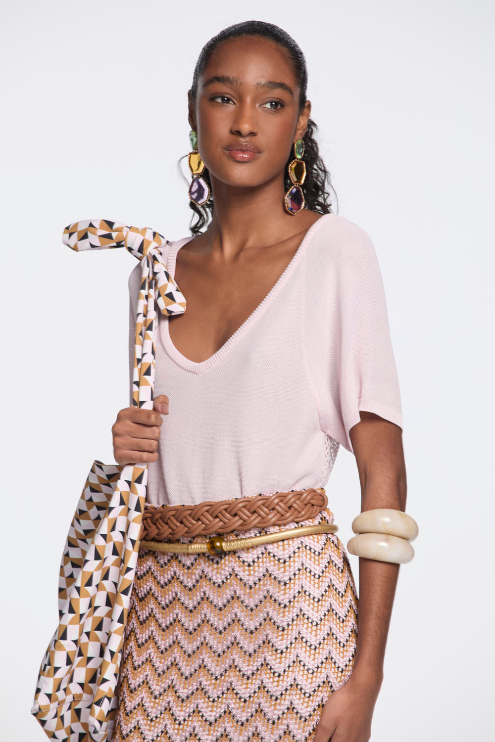 Blusa Lafort Decote V Abgaiu Tricot