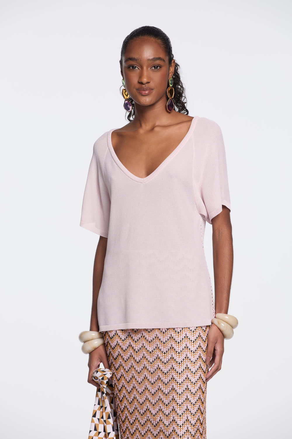 Blusa Lafort Decote V Abgaiu Tricot