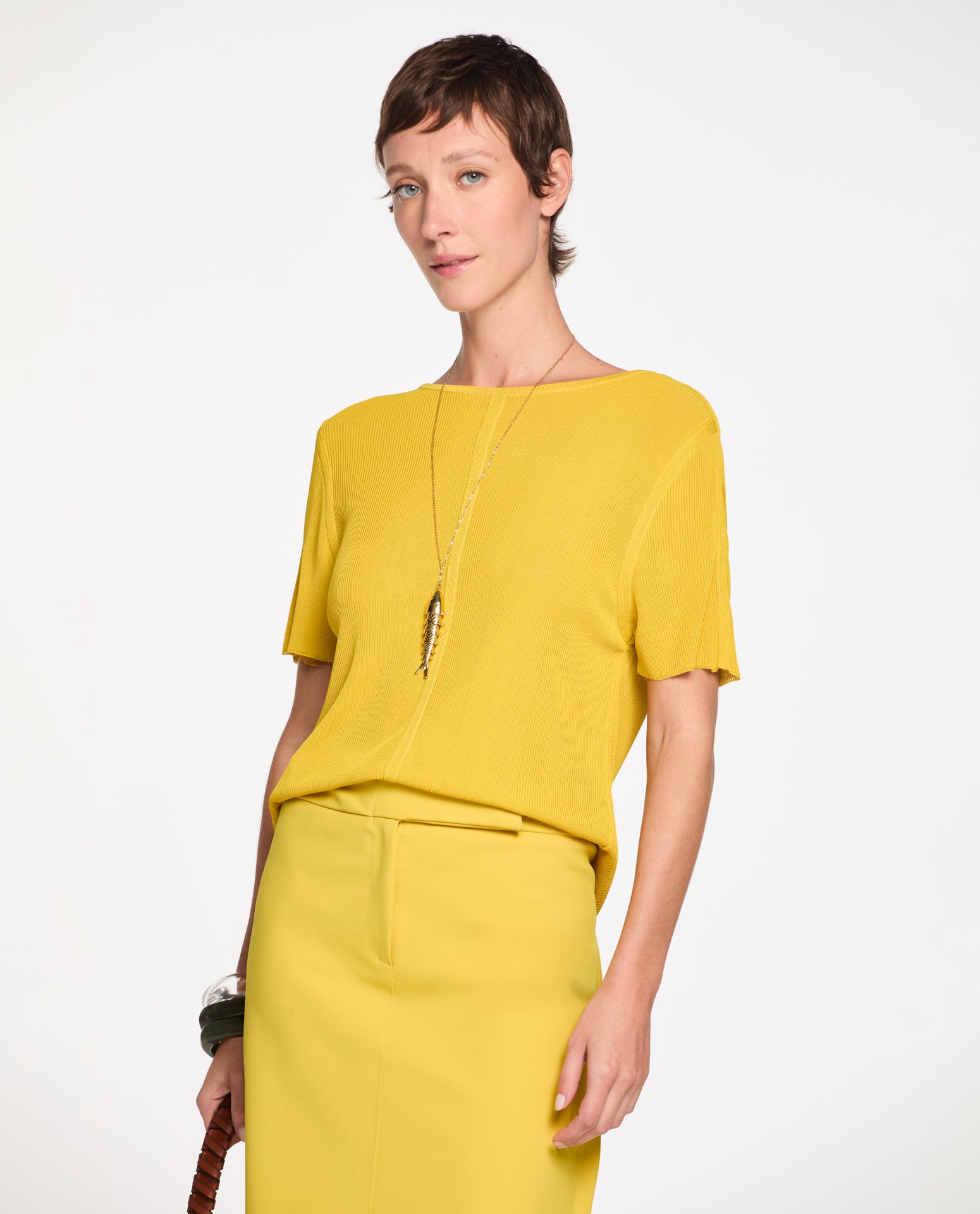 Blusa Lafort Manga Curta Cléo Tricot