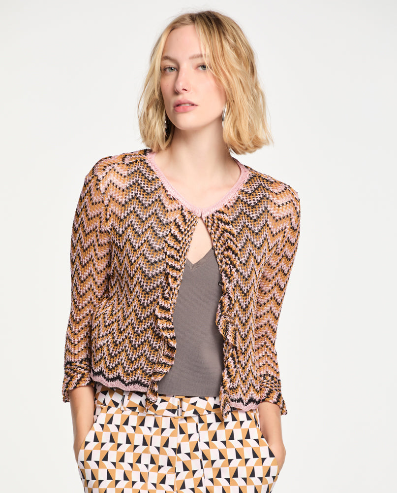 Casaco Lafort Com Babado Gabriela Tricot