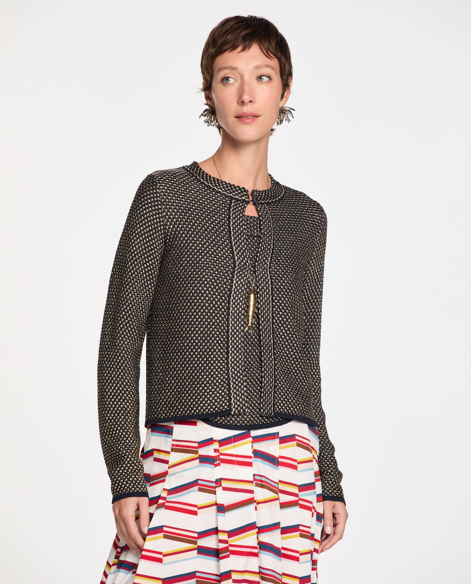 Casaco Lafort Reto Mariana Tricot