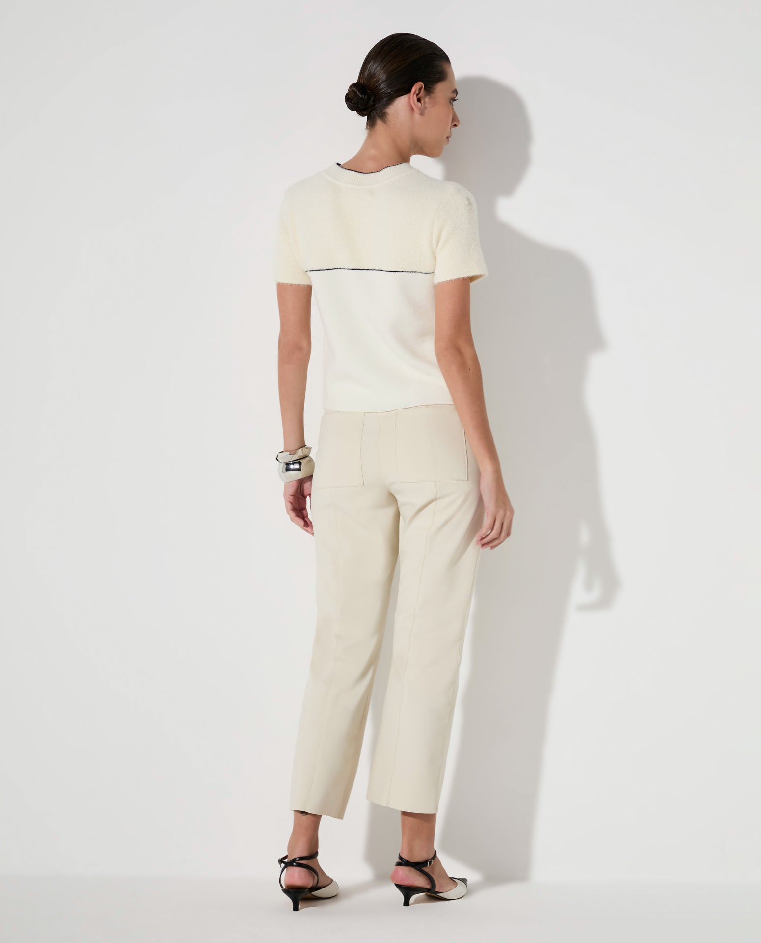 Blusa Lafort Manga Curta Carlotta Tricot