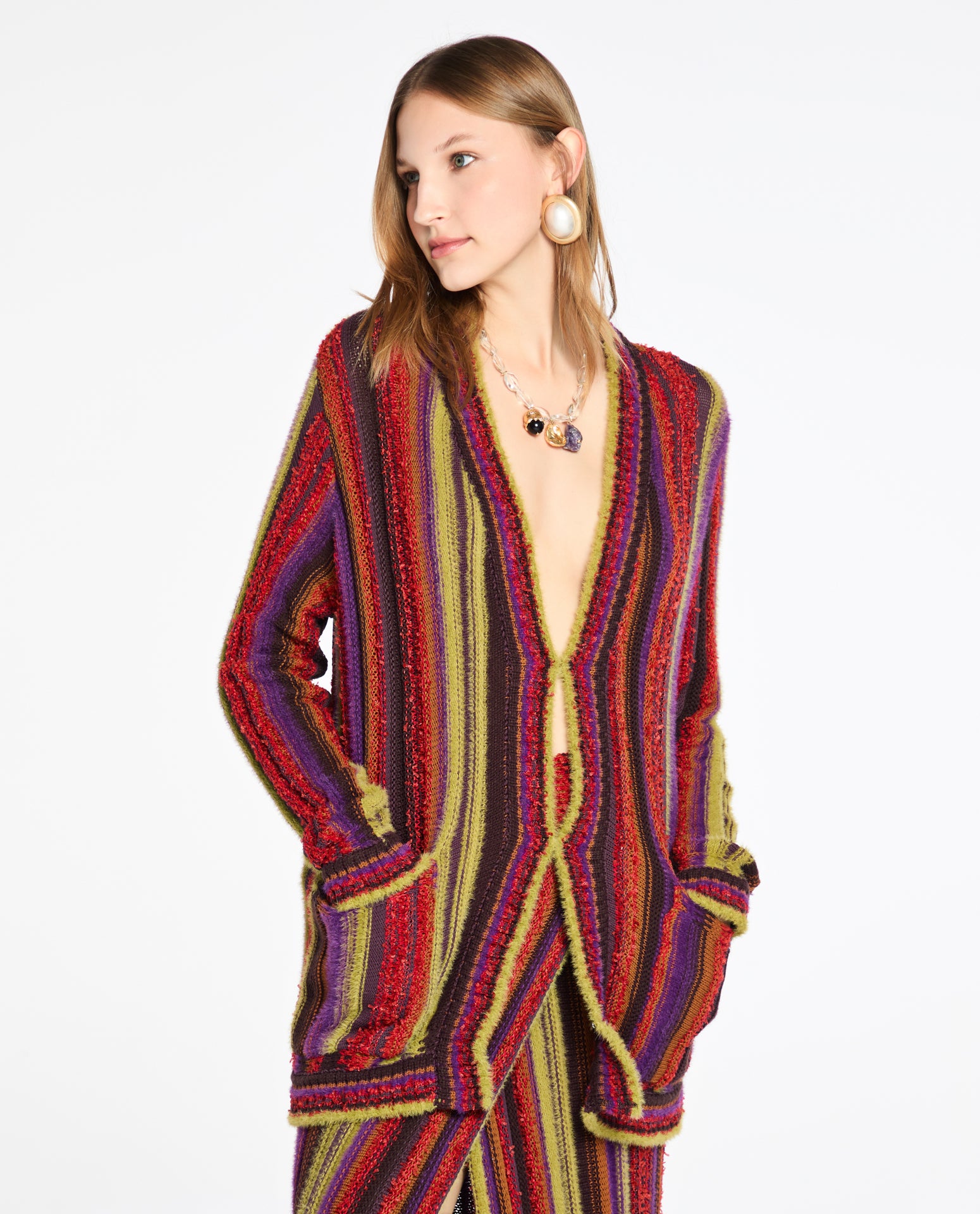 Cardigan Lafort Alongado Cassie Tricot