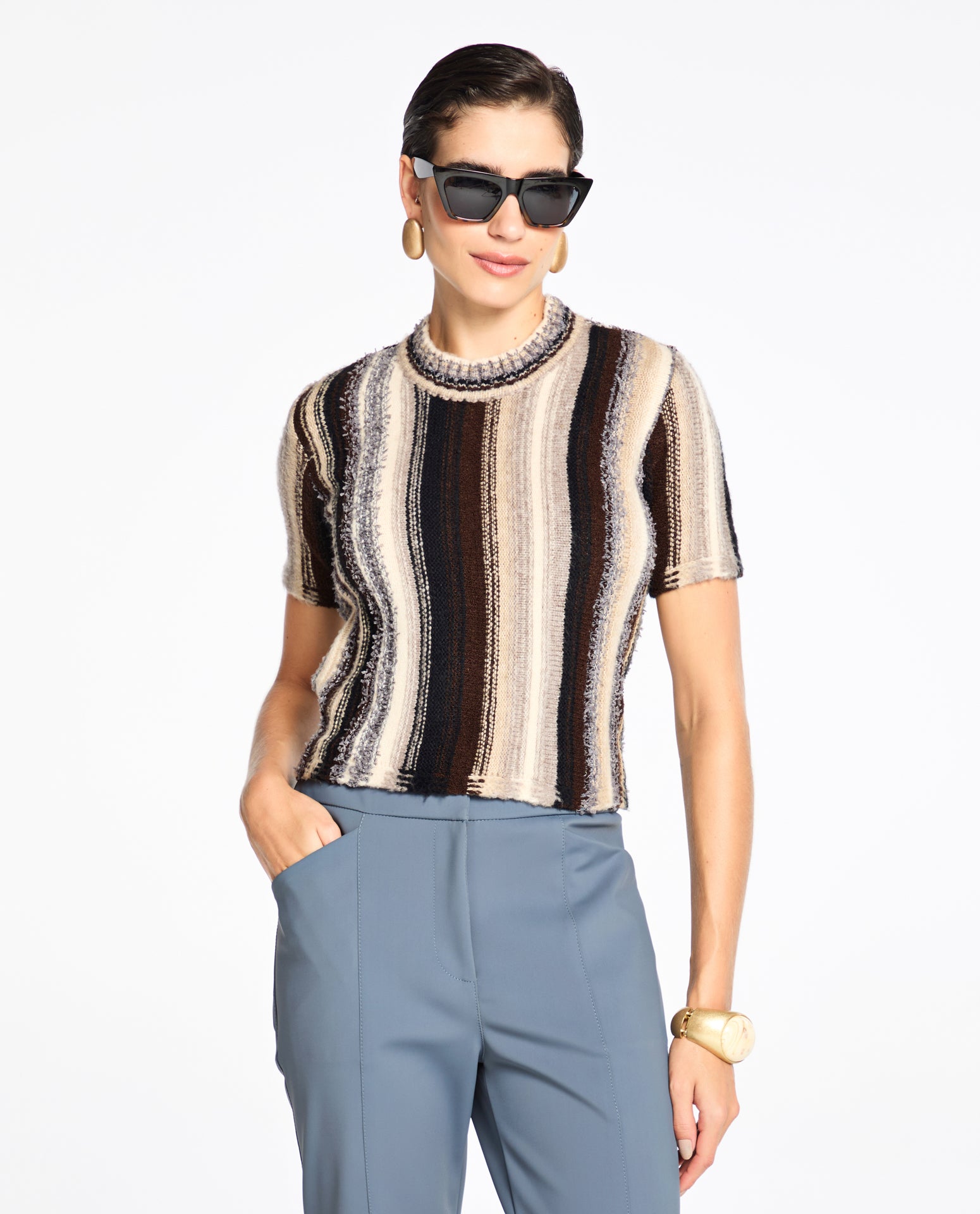 Blusa Lafort Manga Curta Cassie Tricot