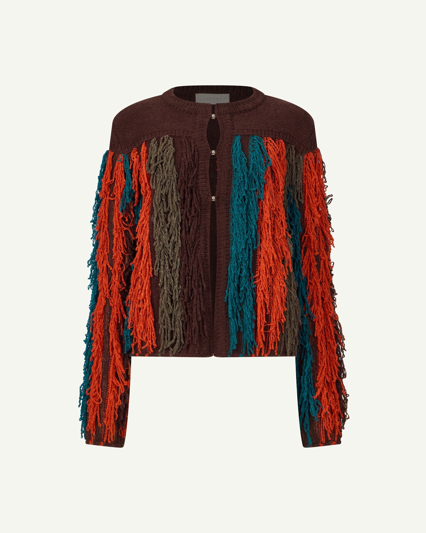 Casaco Lafort Com Franjas Madison Tricot