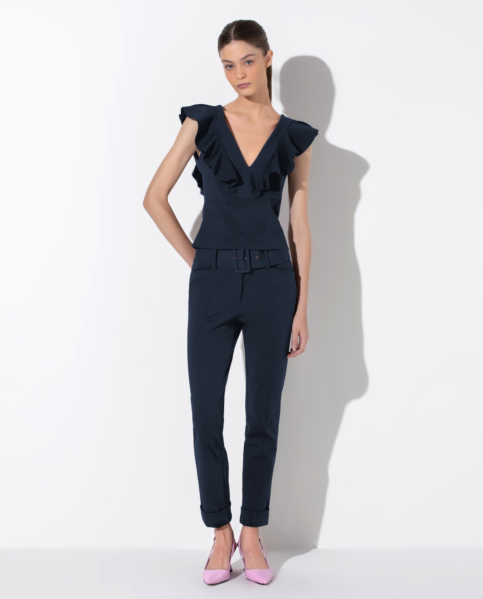 Calça Lafort Skinny Com Cinto Sabrina Technoblock® Neutra